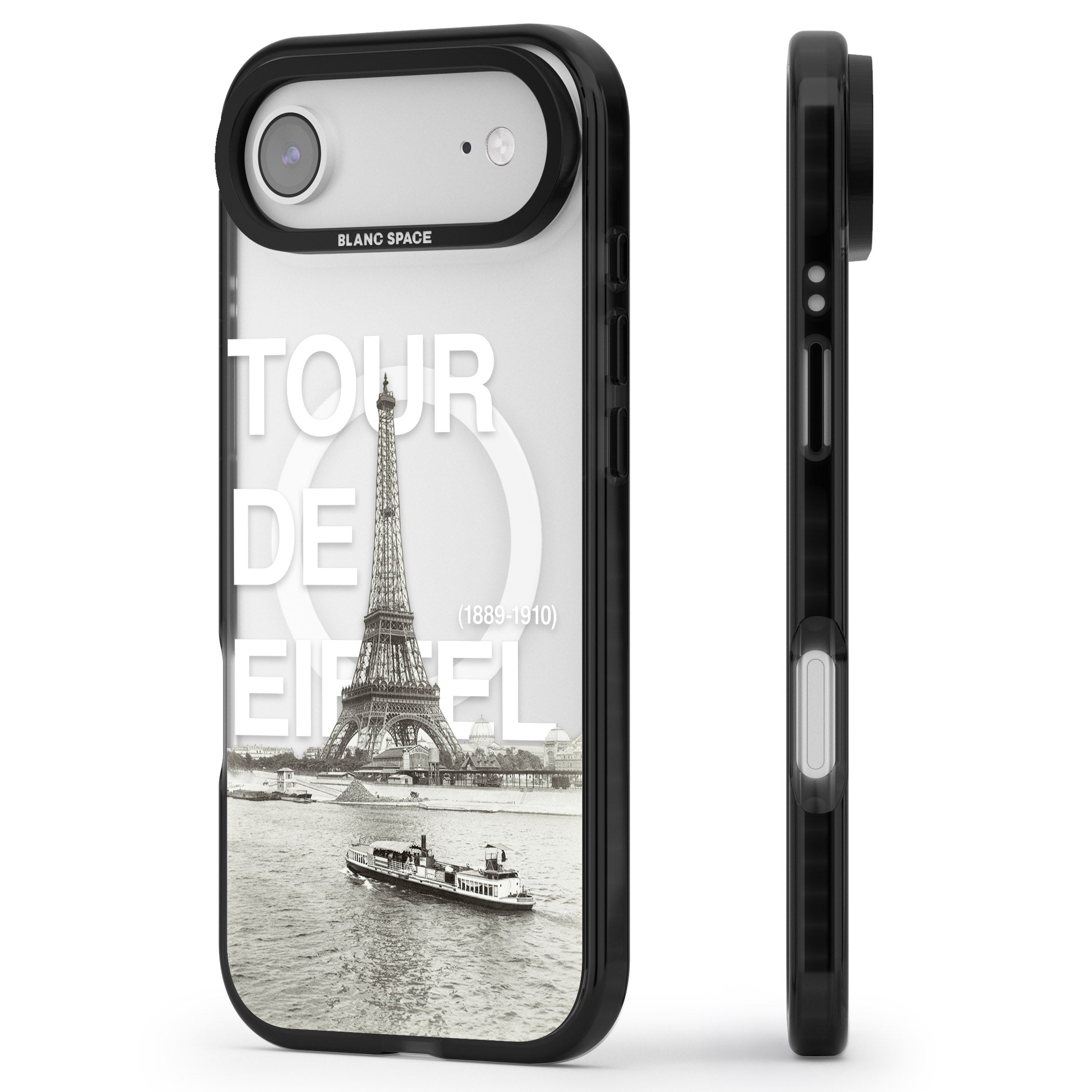Tour De Eiffel iPhone 17 Air Impact Pro Black Phone Case Side Profile