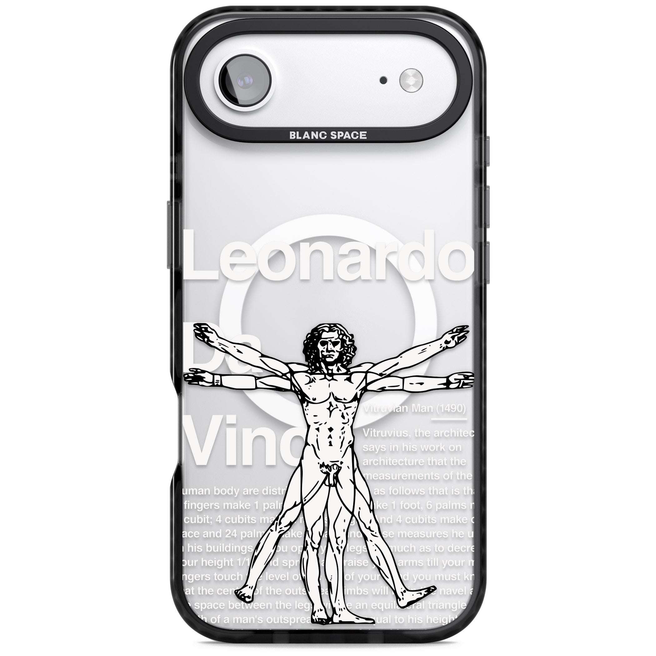 Vitruvian Man iPhone 17 Air Impact Pro Black Phone Case