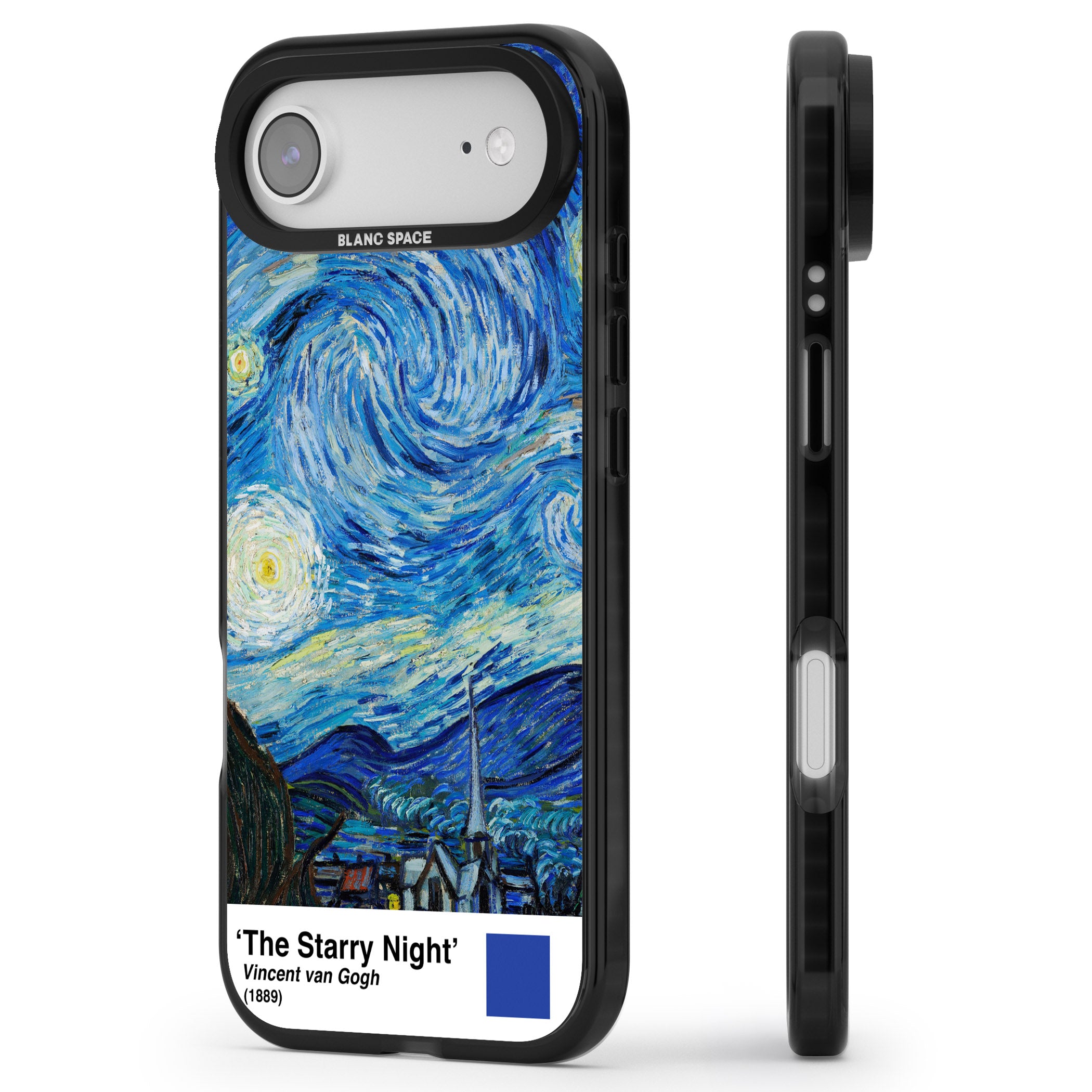 The Starry Night iPhone 17 Air Impact Pro Black Phone Case Side Profile