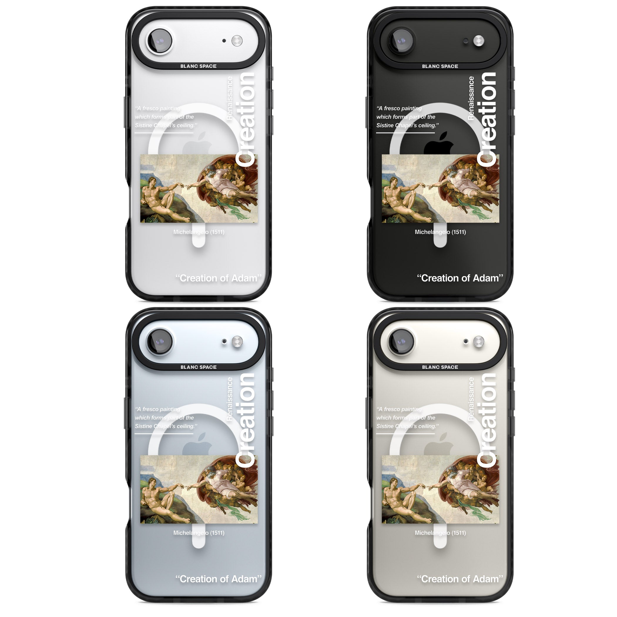 Creation Of Adam Michelangelo iPhone 17 Air Impact Pro Black Phone Case APT Impact Protection