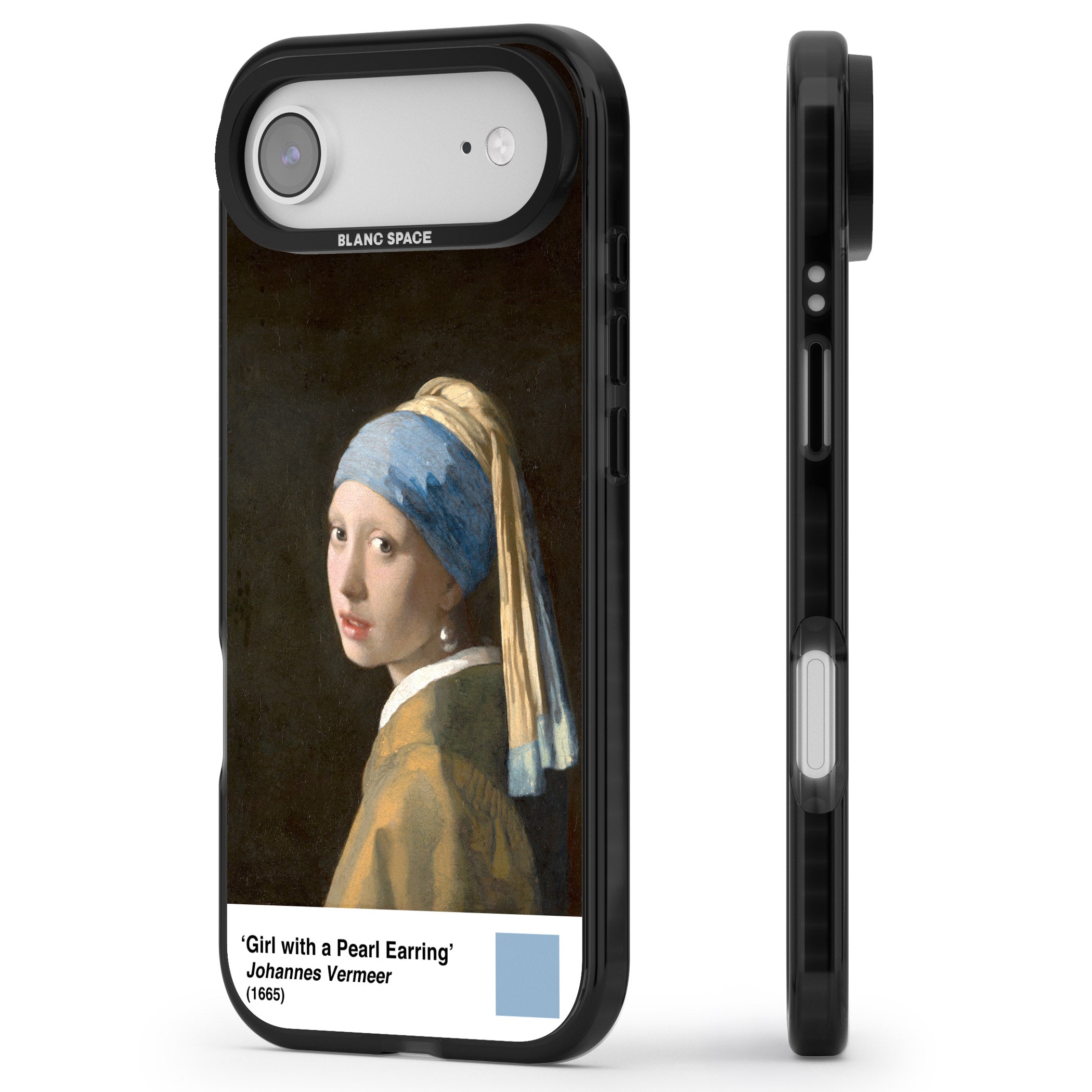 Girl With A Pearl Earring iPhone 17 Air Impact Pro Black Phone Case Side Profile