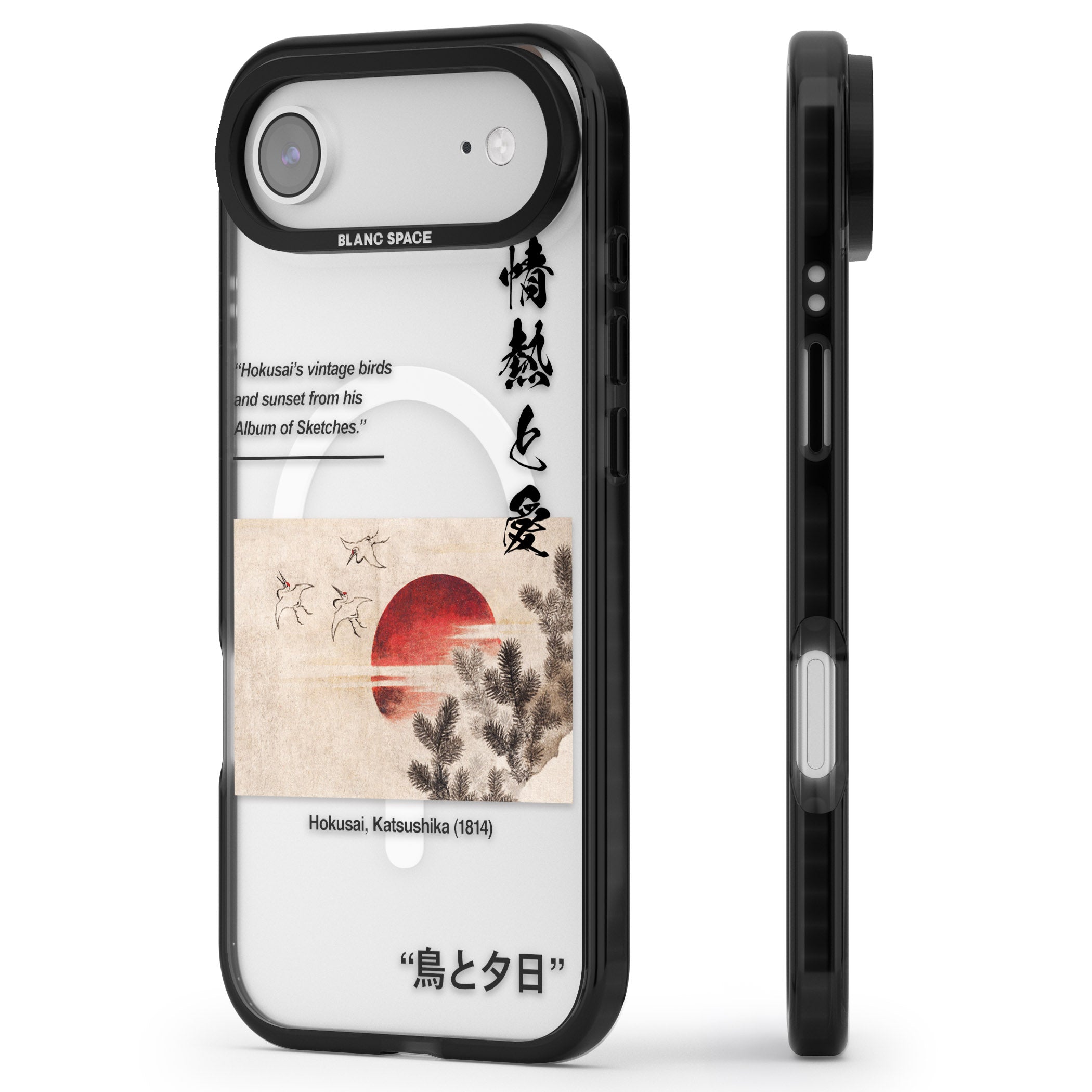 Birds And Sunset iPhone 17 Air Impact Pro Black Phone Case Side Profile