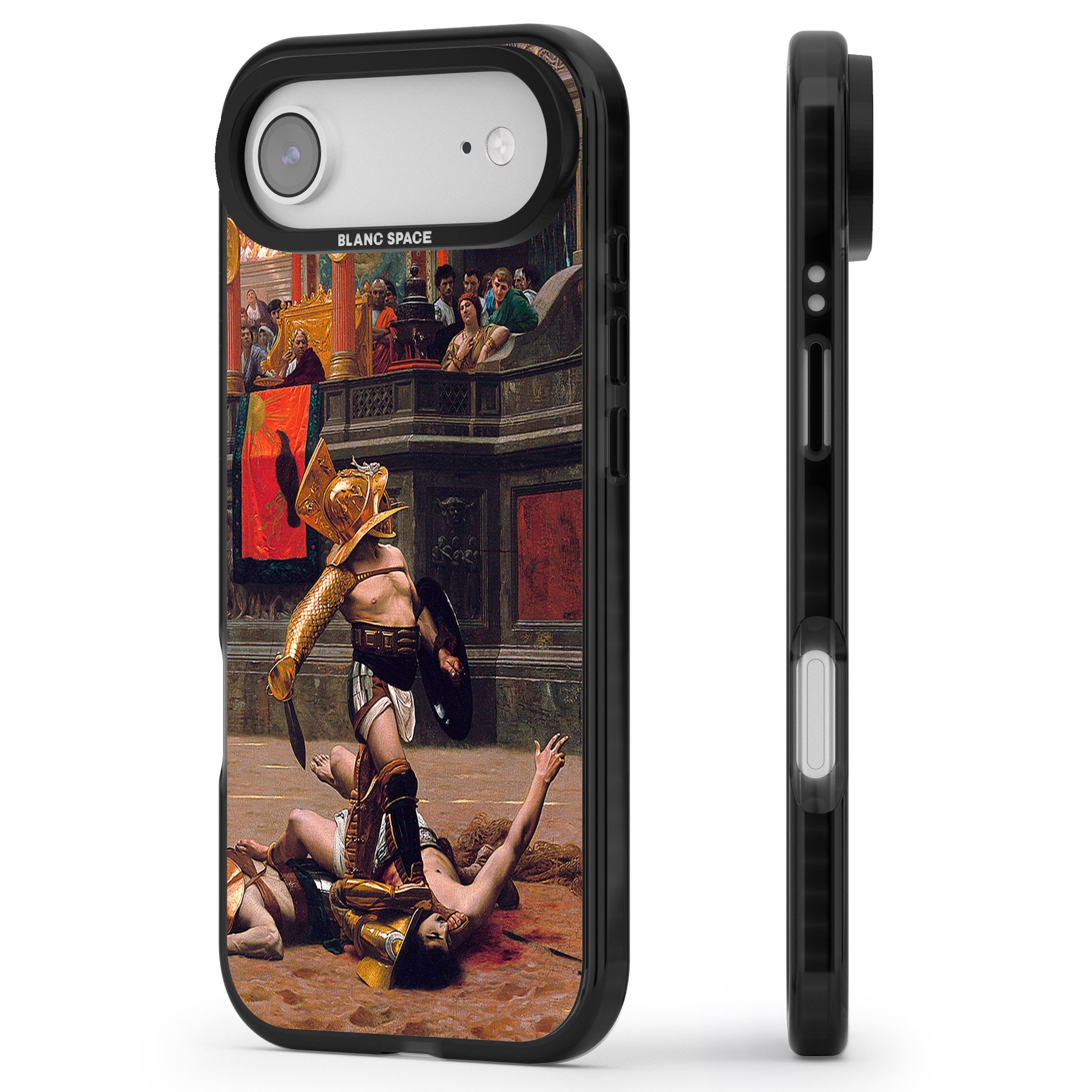 Pollice Verso iPhone 17 Air Impact Pro Black Phone Case Side Profile