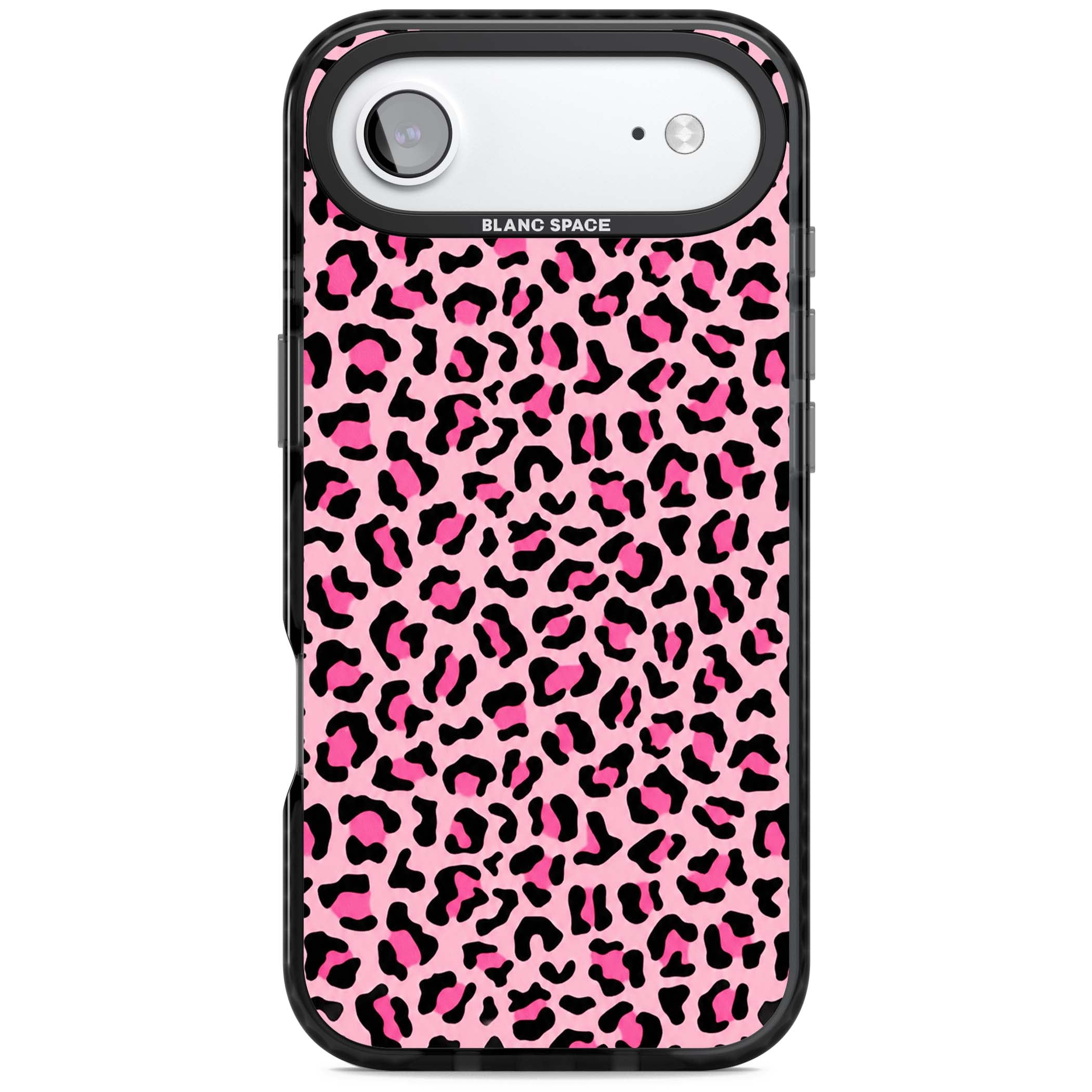 Pink Leopard baddie iPhone case | Black Impact Magsafe case for iPhone Air
