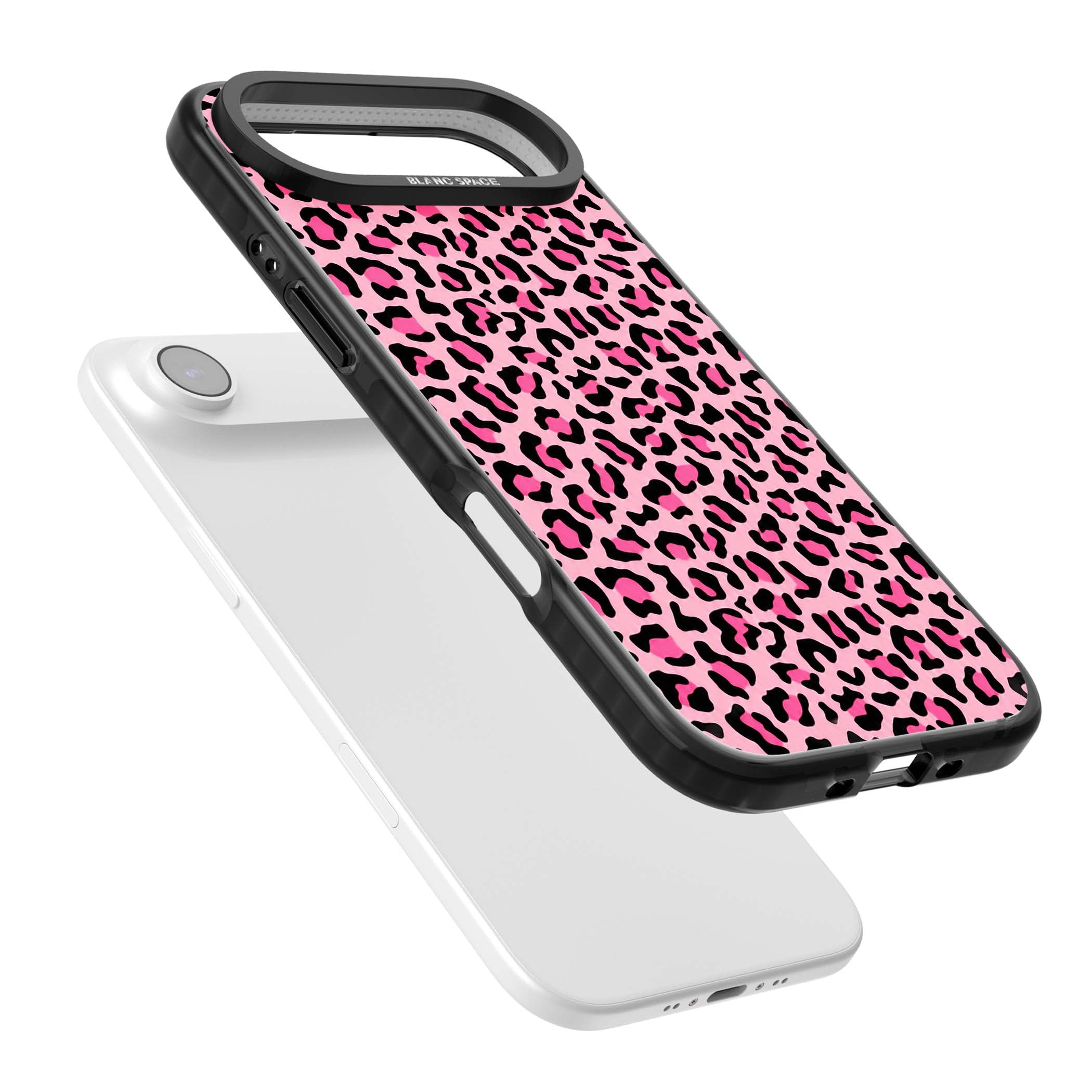Pink Leopard baddie iPhone case | Black Impact Magsafe case for iPhone Air