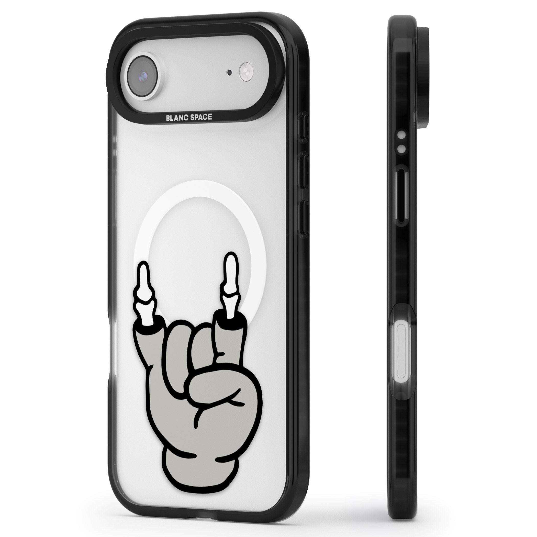 Rock 'Til You Drop iPhone 17 Air Impact Pro Black Phone Case Side Profile