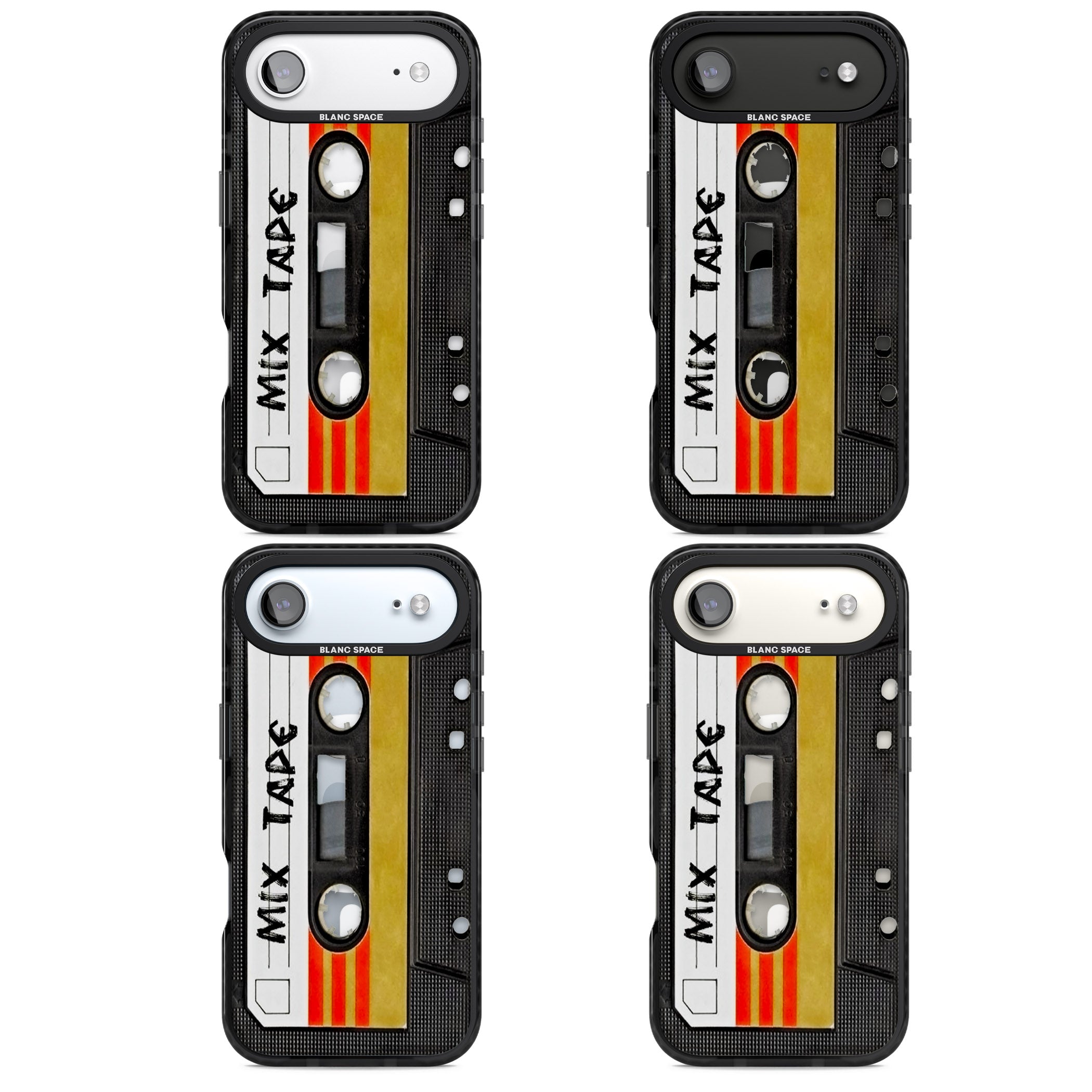 Retro Mix Tape iPhone 17 Air Impact Pro Black Phone Case APT Impact Protection