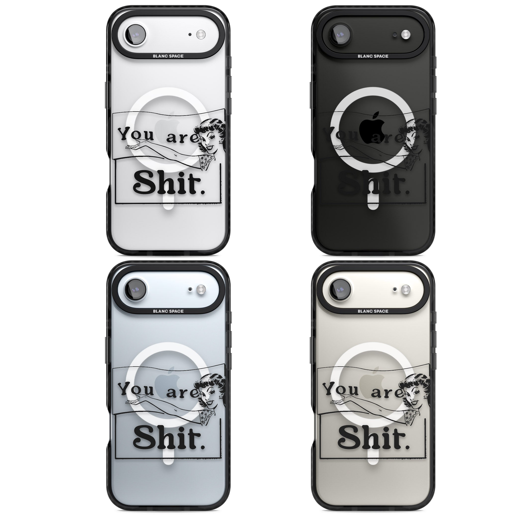 You Are Sh T iPhone 17 Air Impact Pro Black Phone Case APT Impact Protection