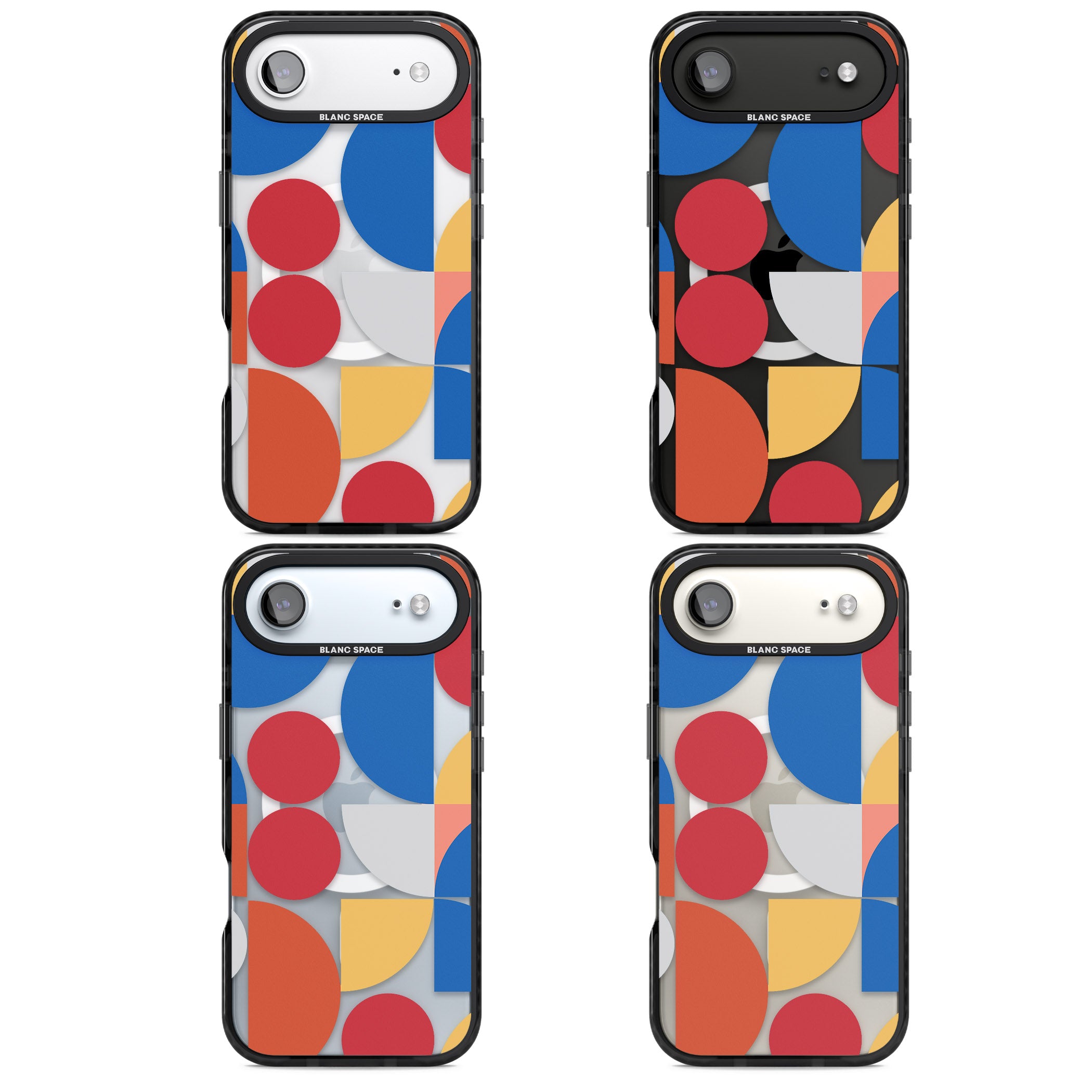 Abstract Colorful Geometric iPhone 17 Air Impact Pro Black Phone Case APT Impact Protection