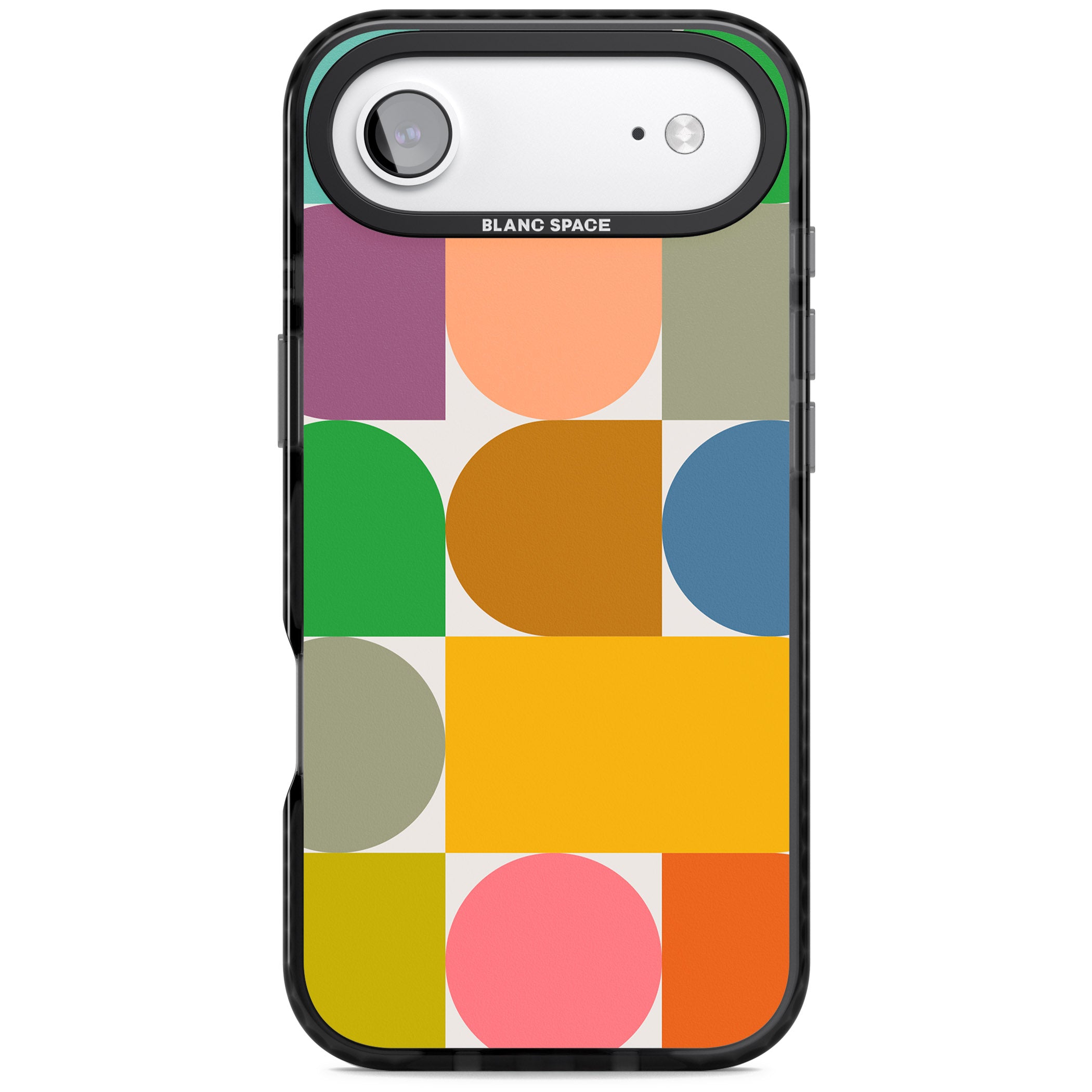 Retro Colorful Shapes iPhone 17 Air Impact Pro Black Phone Case