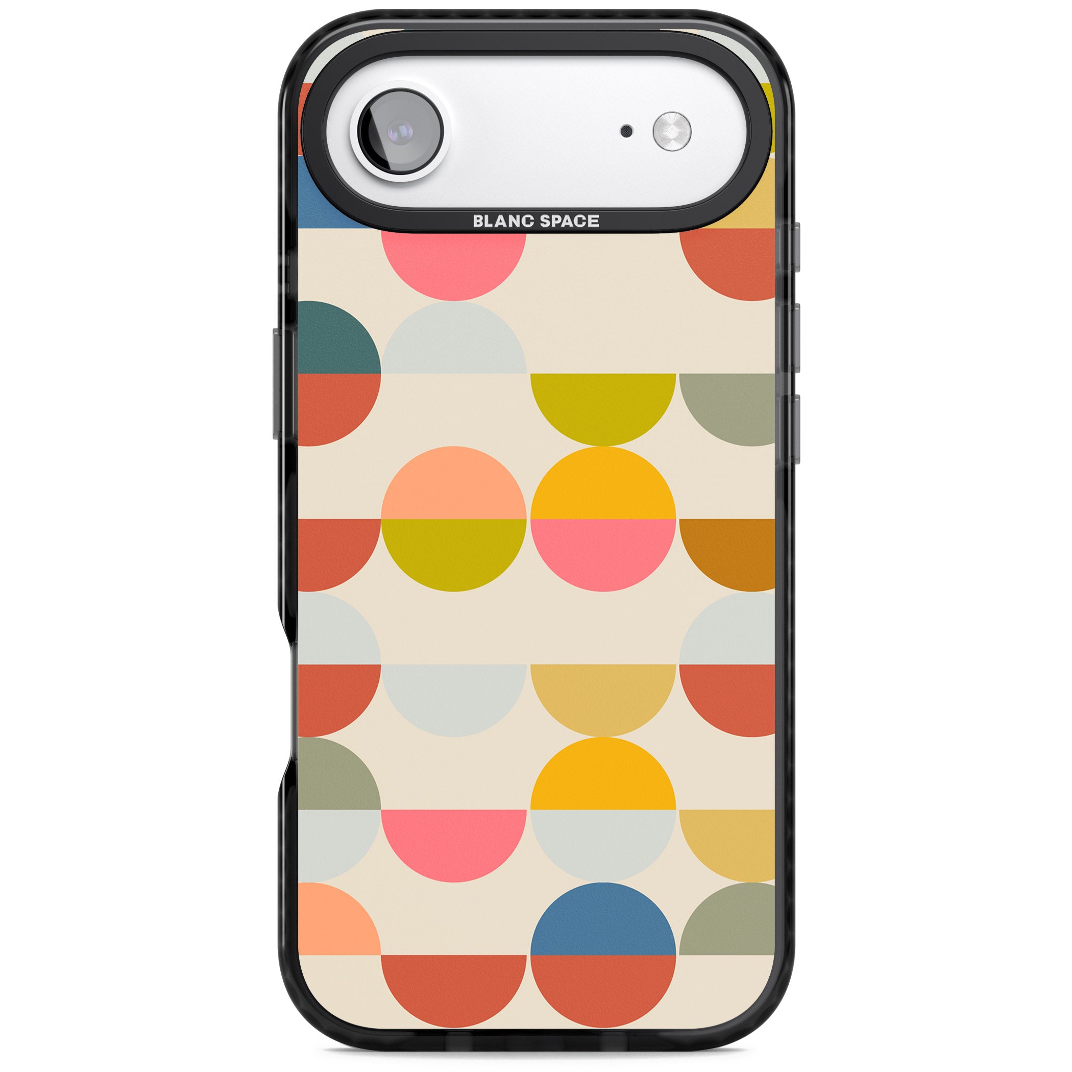Colorful Retro Circles iPhone 17 Air Impact Pro Black Phone Case