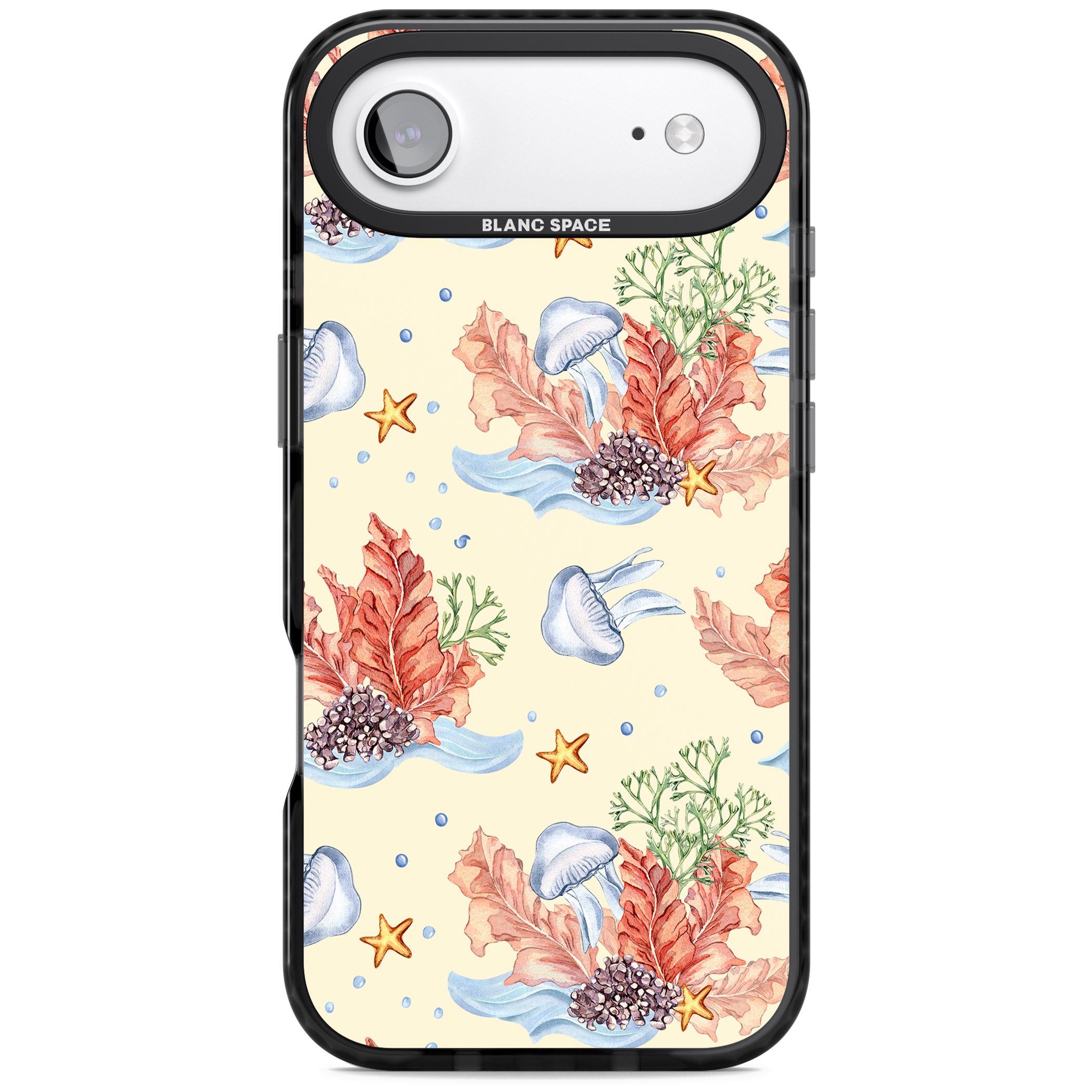Coral Reef iPhone 17 Air Impact Pro Black Phone Case