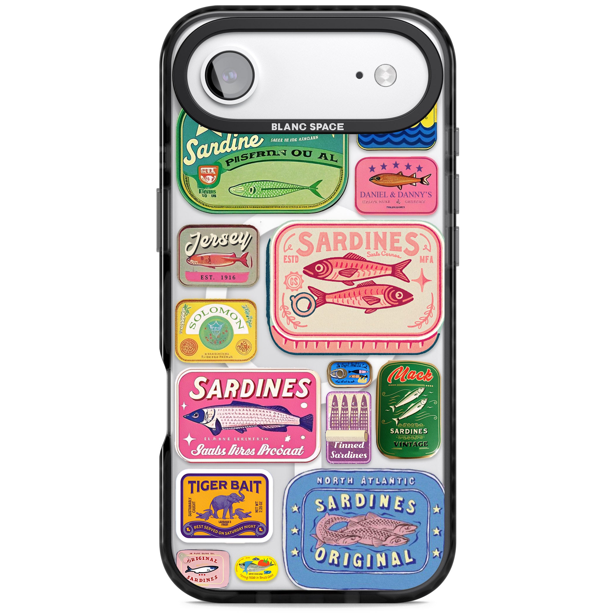 Vintage Sardine Tins iPhone 17 Air Impact Pro Black Phone Case