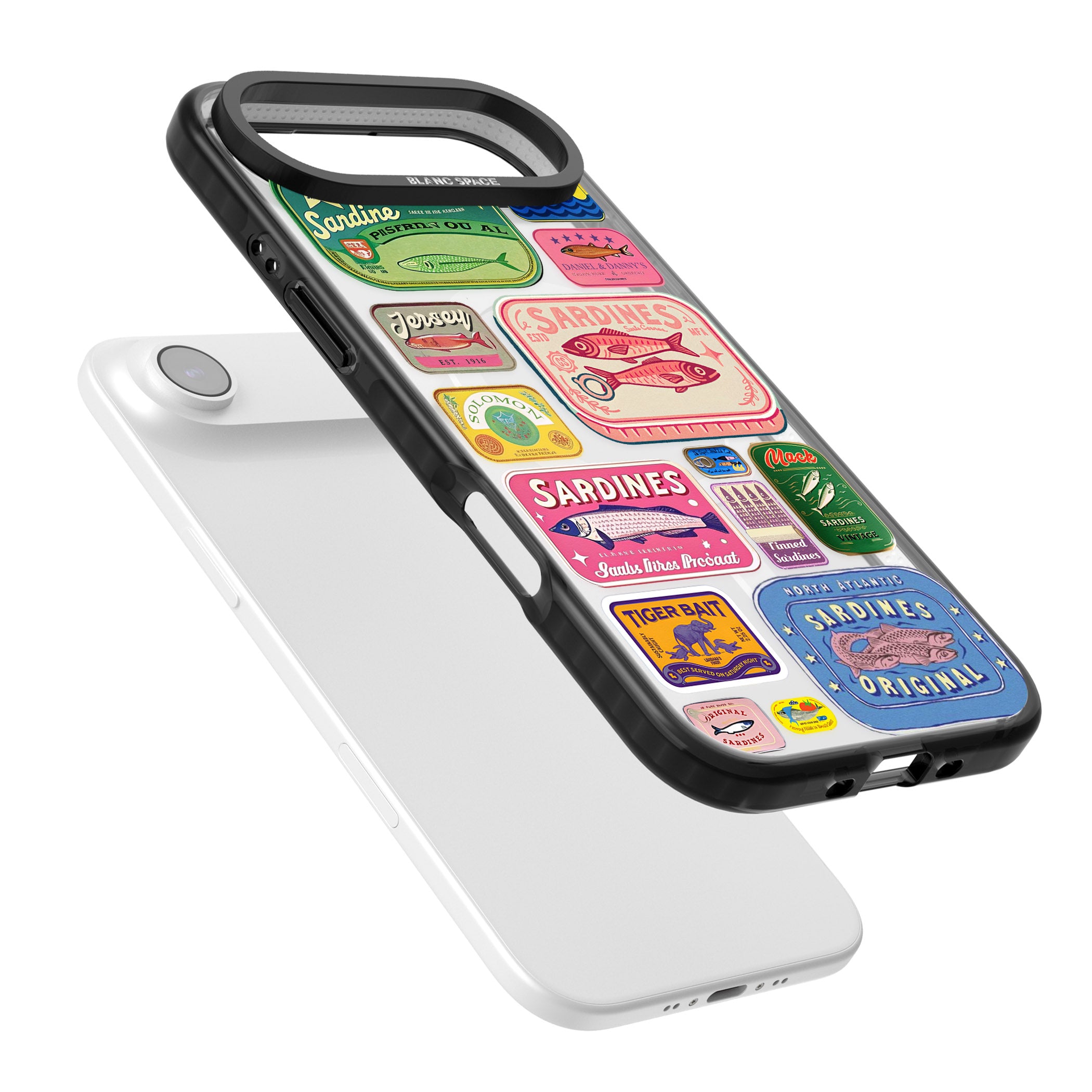 Vintage Sardine Tins iPhone 17 Air Impact Pro Black Phone Case Colours