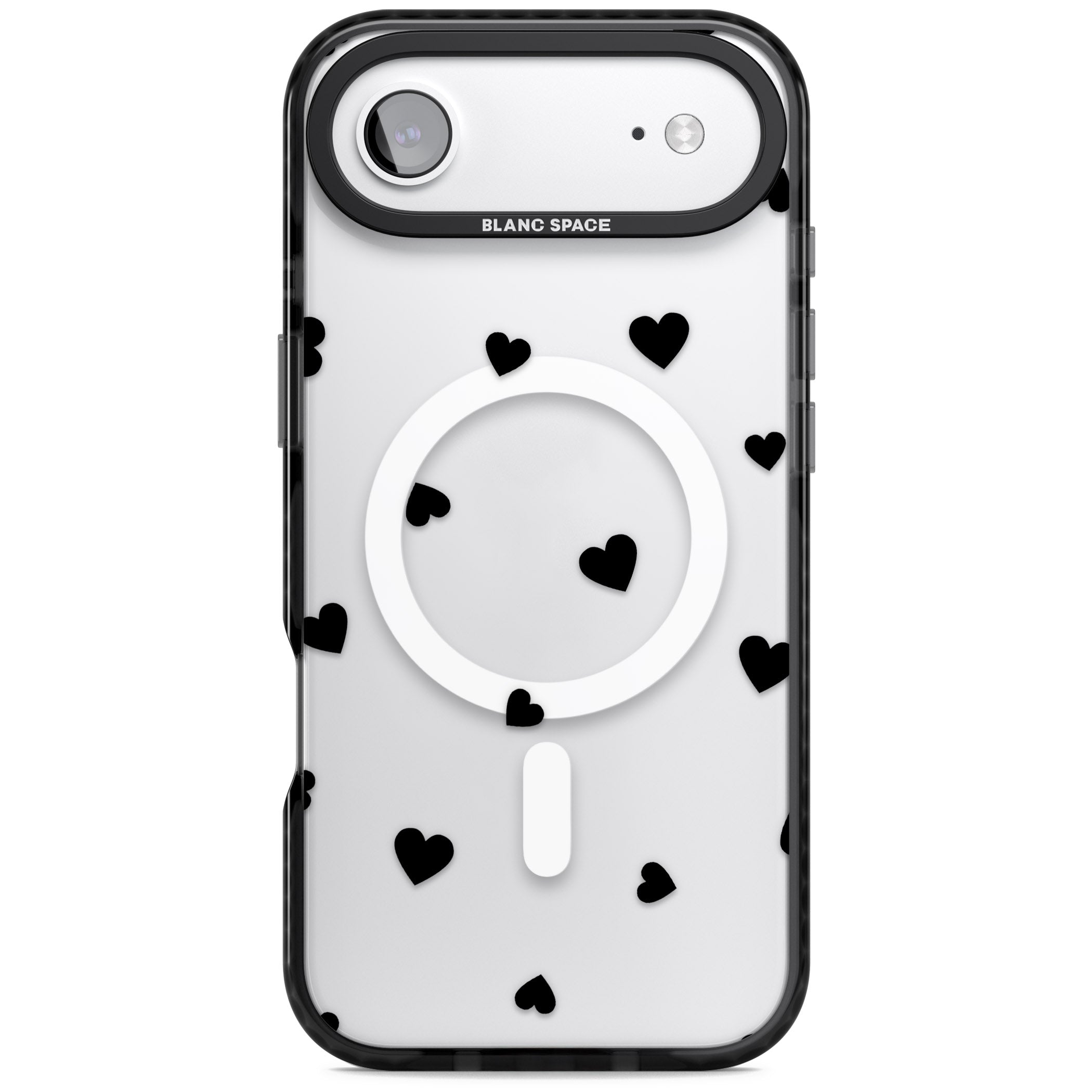 Black Hearts iPhone 17 Air Impact Pro Black Phone Case