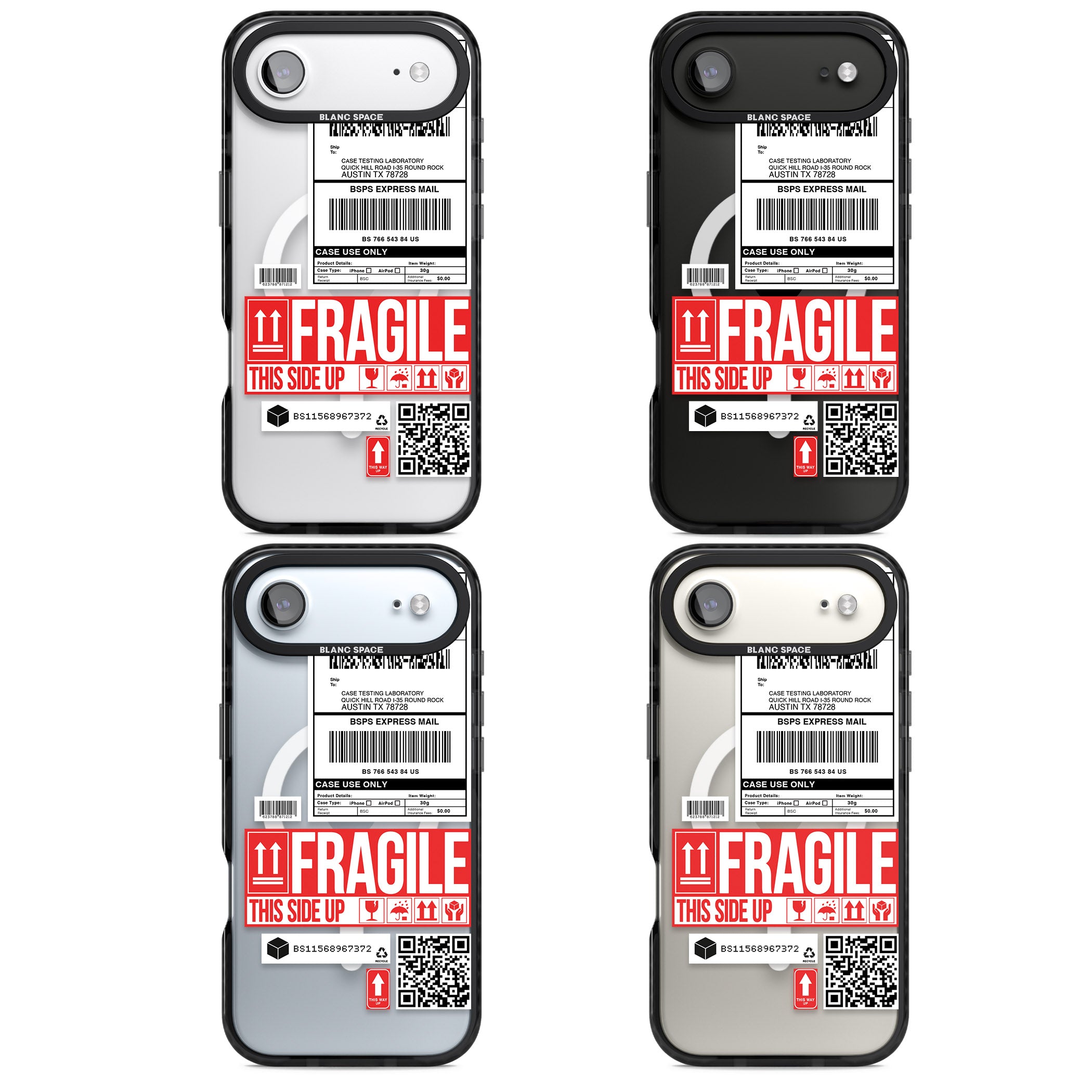 Shipping Label iPhone 17 Air Impact Pro Black Phone Case APT Impact Protection