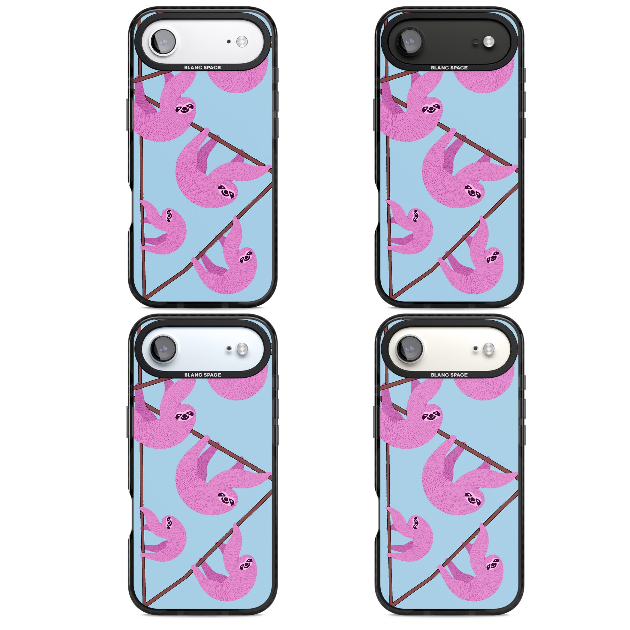 Pink Sloth iPhone 17 Air Impact Pro Black Phone Case APT Impact Protection