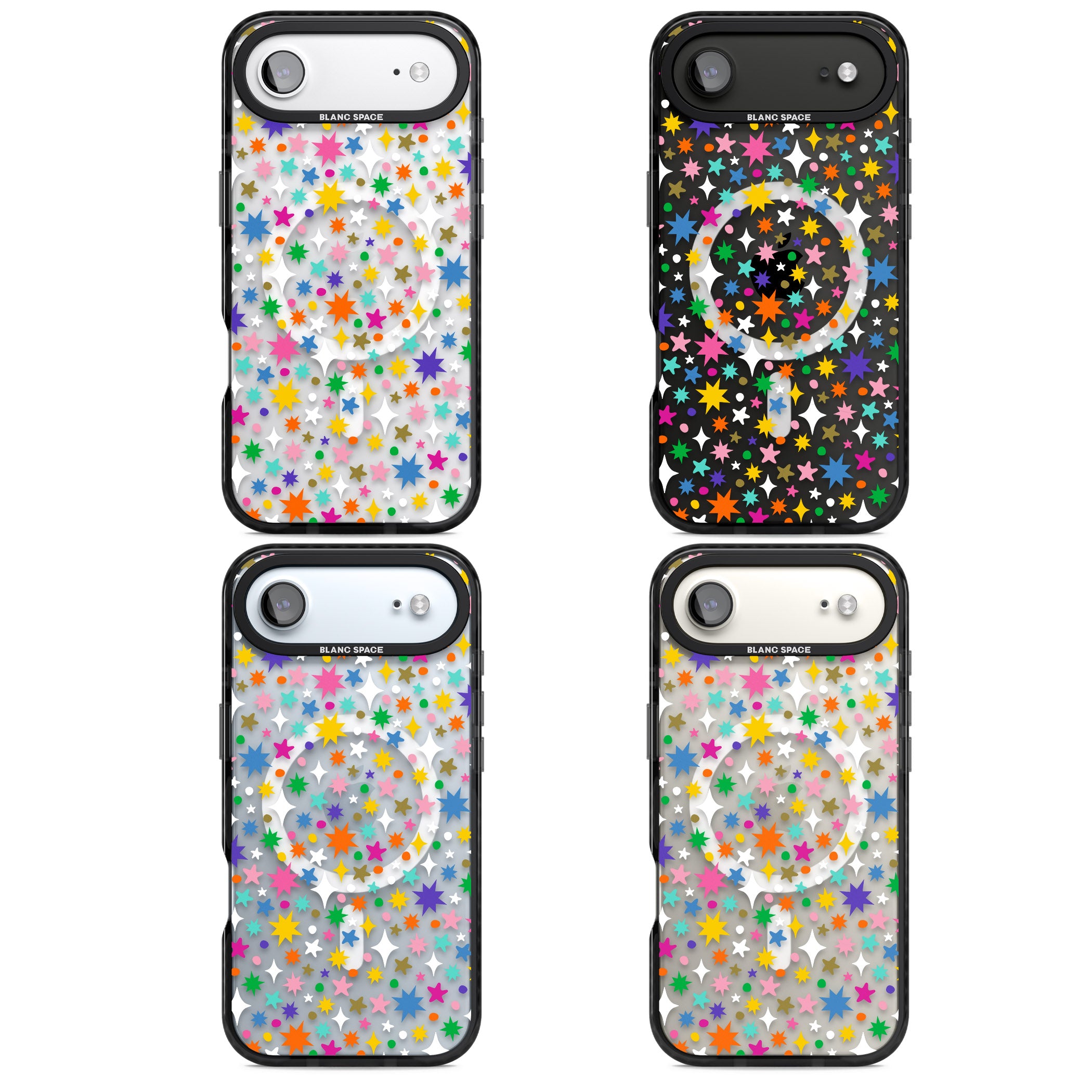 Rainbow Starburst iPhone 17 Air Impact Pro Black Phone Case APT Impact Protection