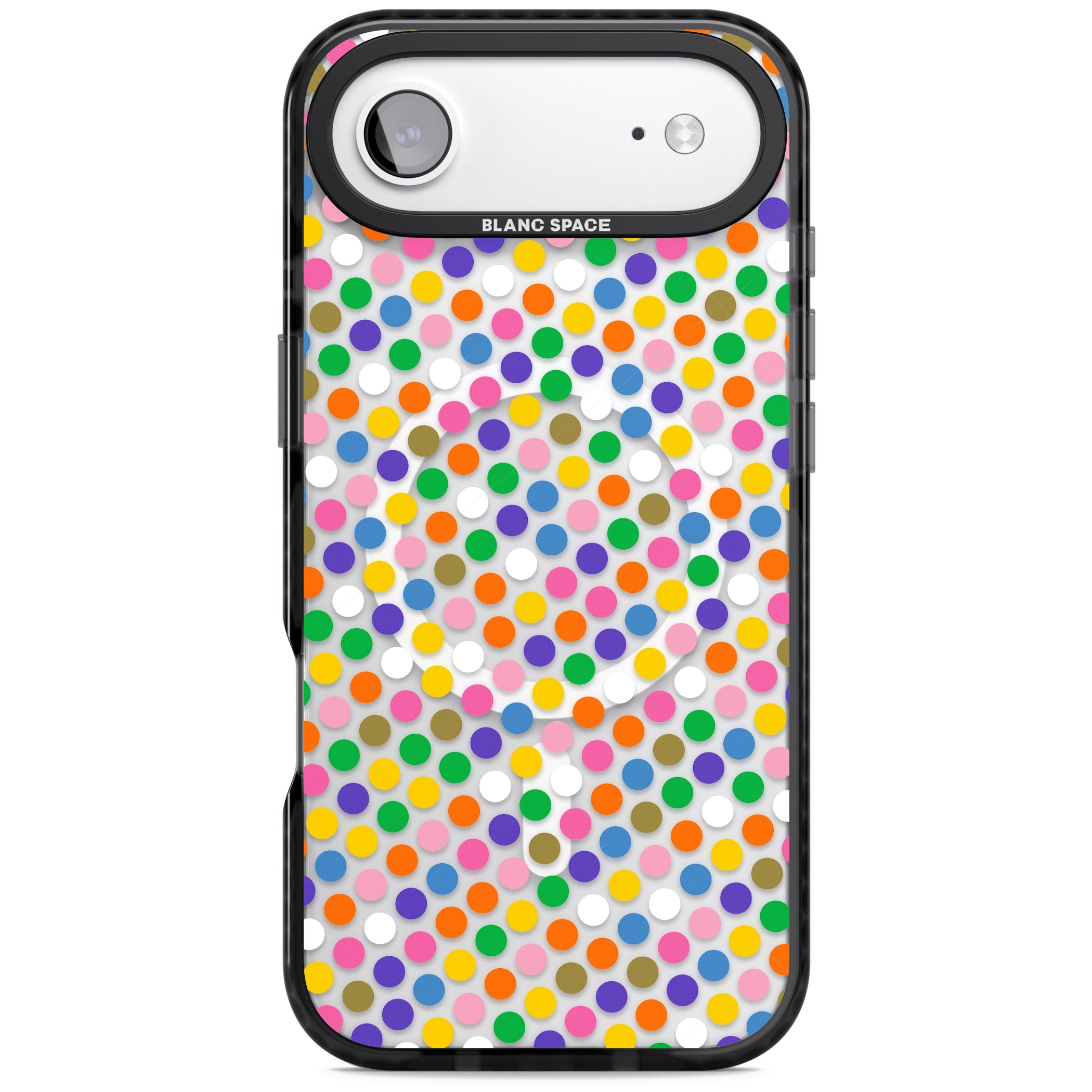 Multicolour Polka Dot Fiesta iPhone 17 Air Impact Pro Black Phone Case
