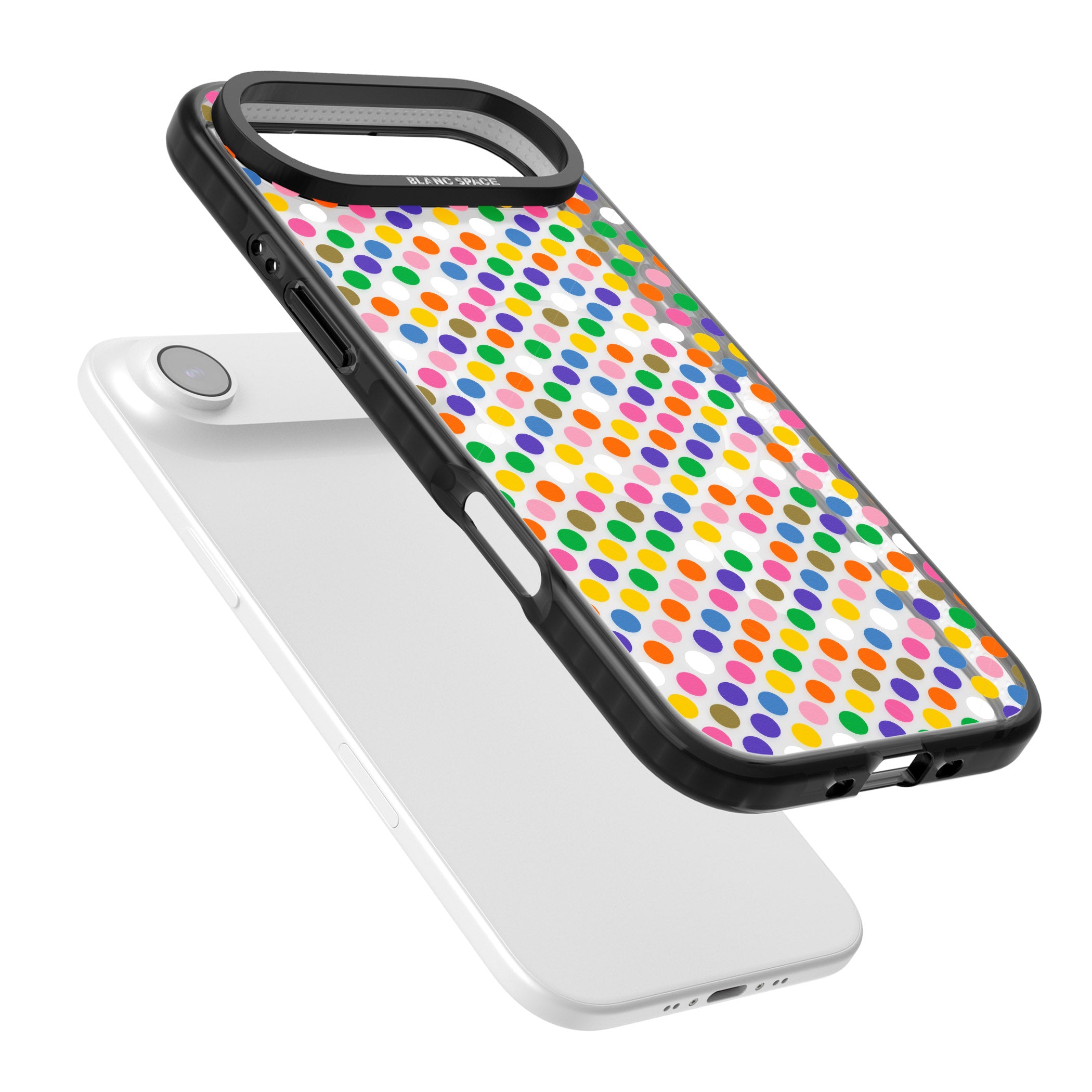 Multicolour Polka Dot Fiesta iPhone 17 Air Impact Pro Black Phone Case Colours