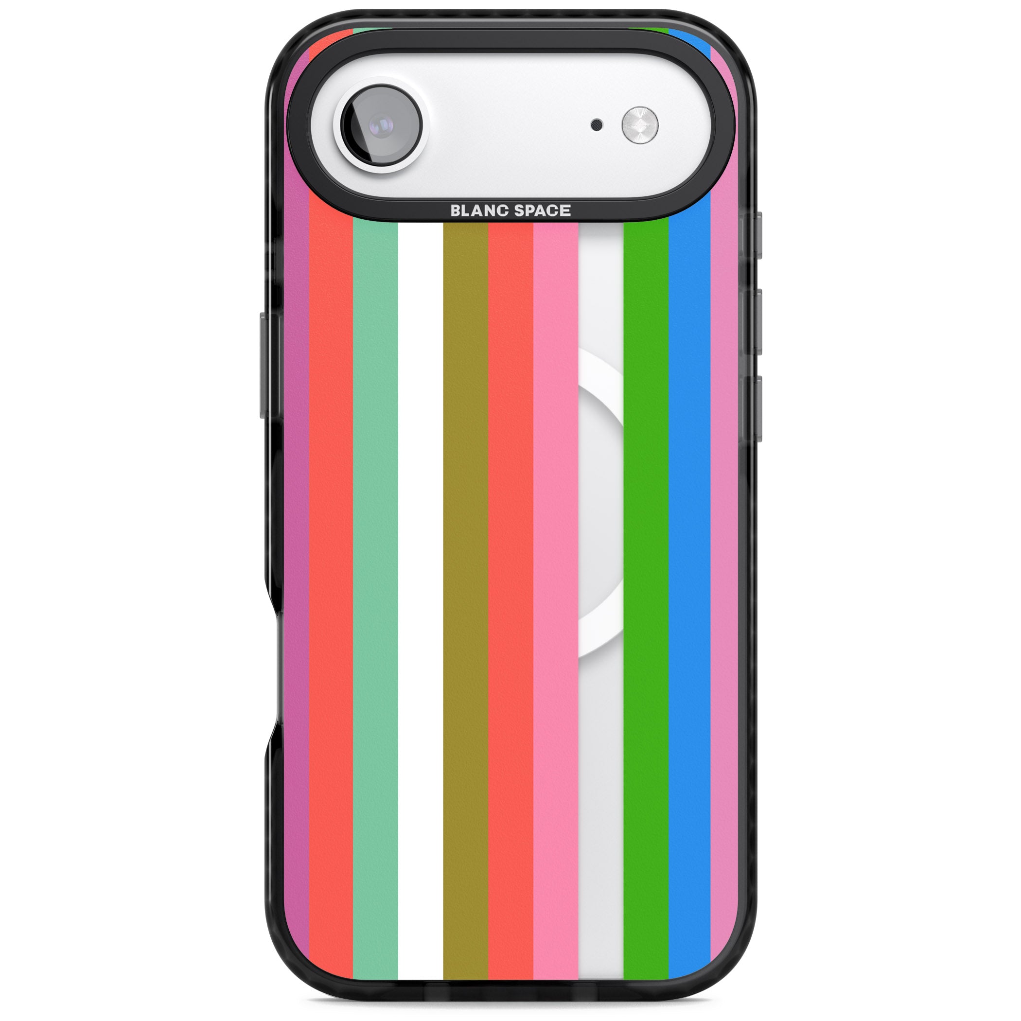 Vibrant Stripes iPhone 17 Air Impact Pro Black Phone Case