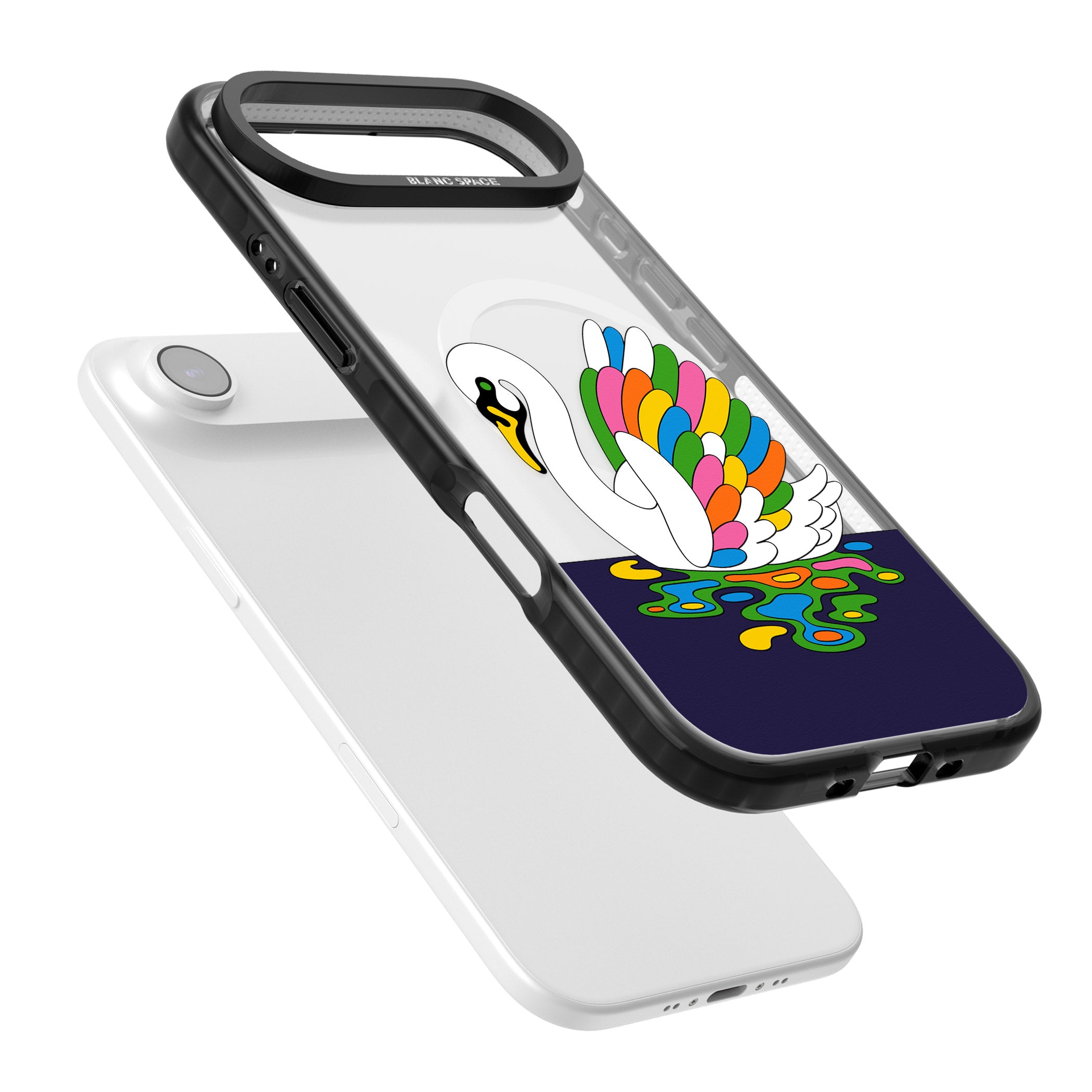 Serene Swan iPhone 17 Air Impact Pro Black Phone Case Colours