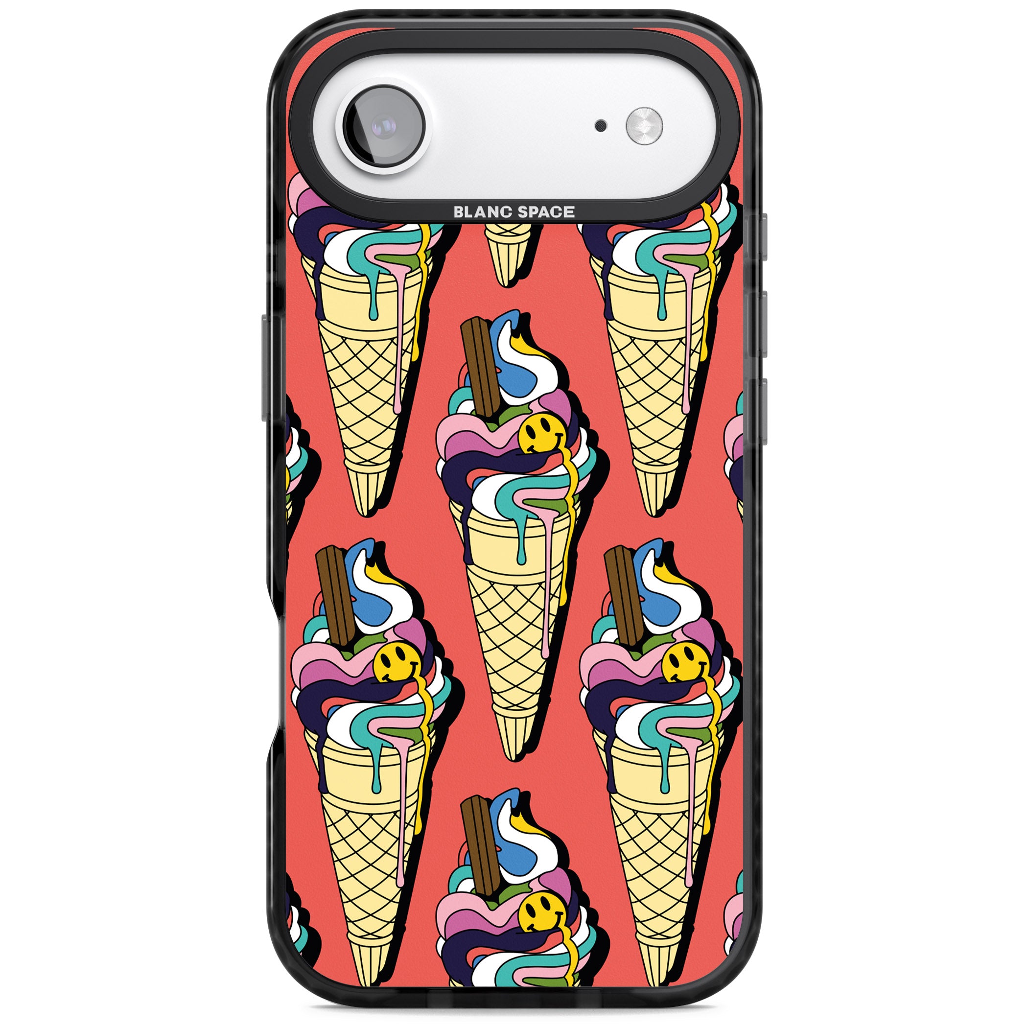 Trip & Drip Ice Cream (Red) iPhone 17 Air Impact Pro Black Phone Case