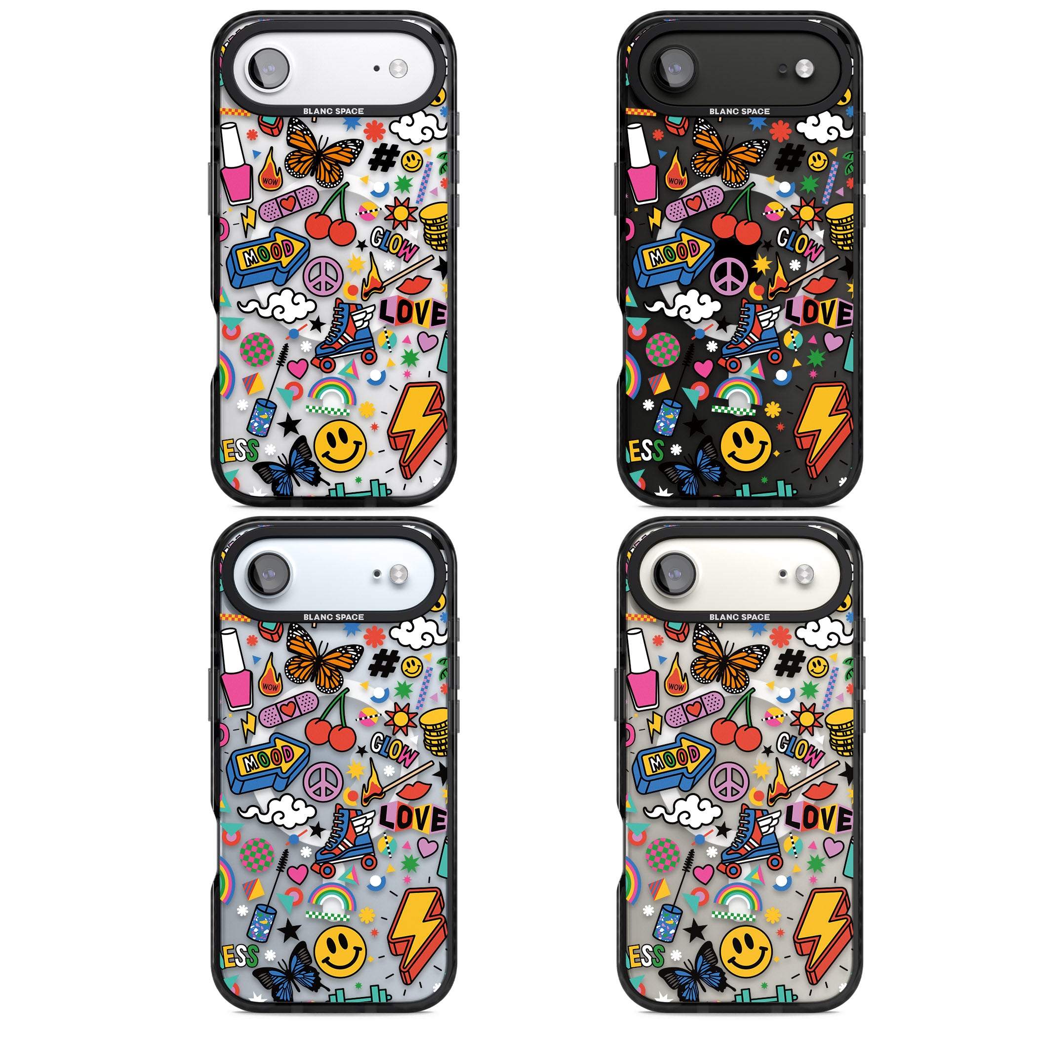 Electric Love iPhone 17 Air Impact Pro Black Phone Case APT Impact Protection