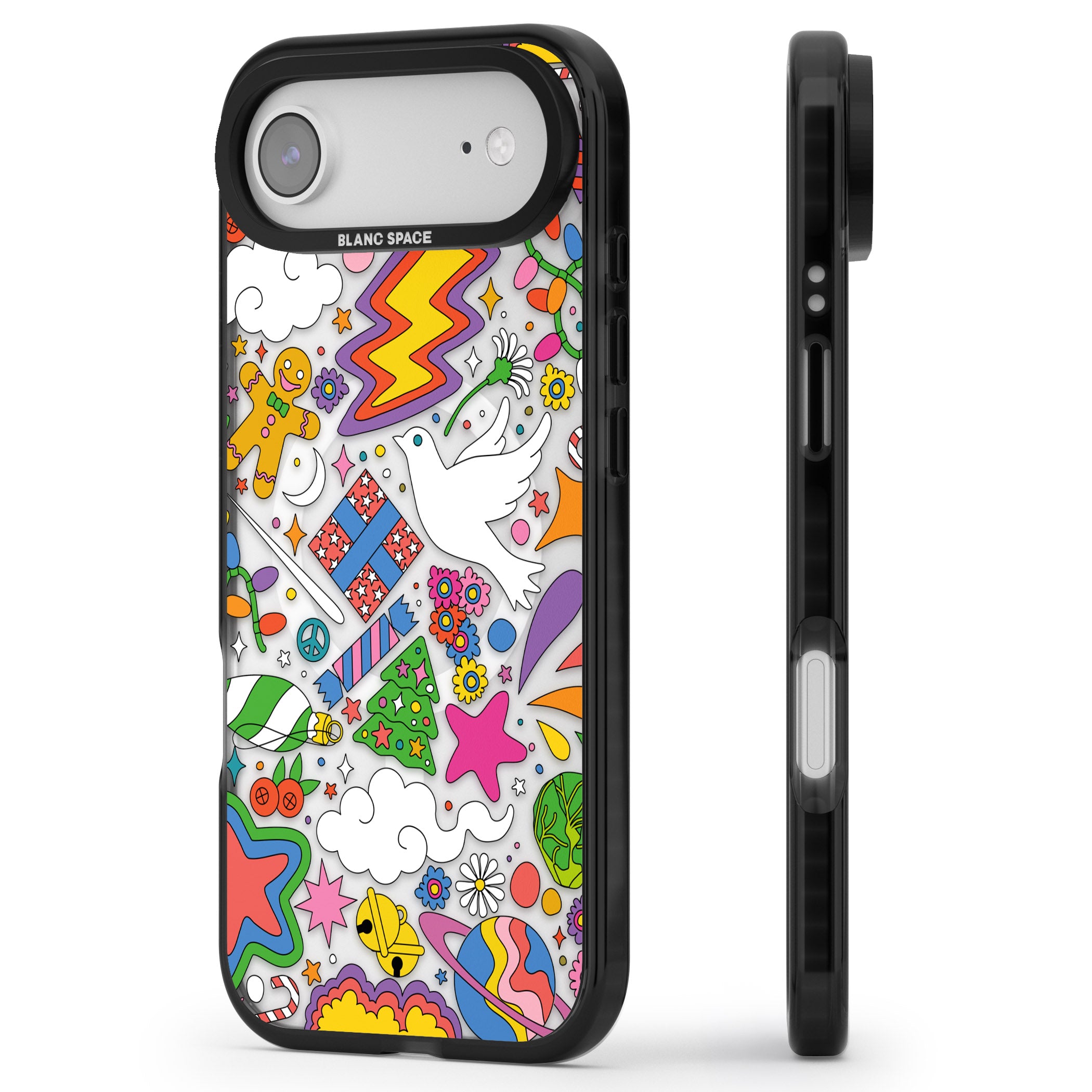 Whimsical Wonderland iPhone 17 Air Impact Pro Black Phone Case Side Profile
