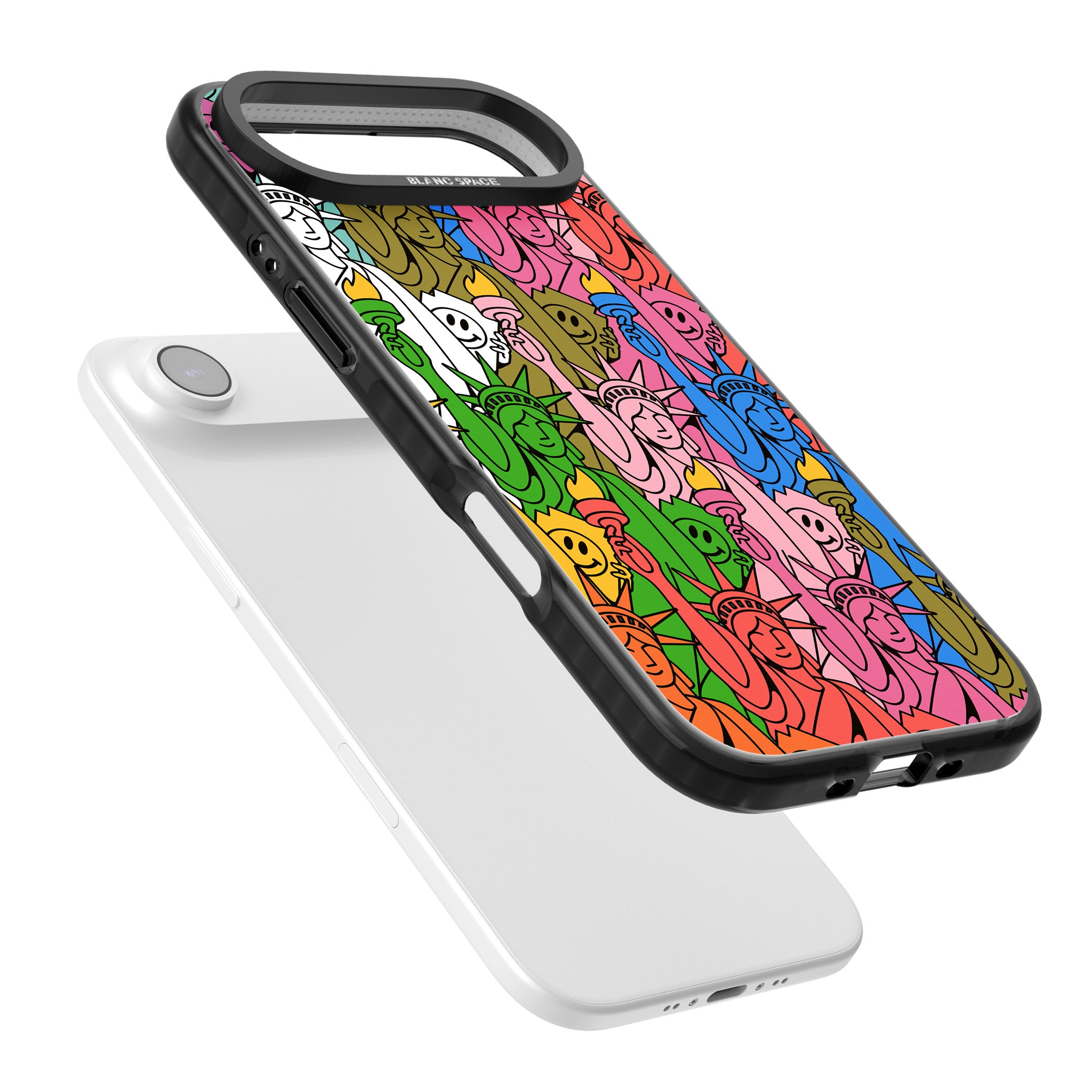 Multicolour Liberty Pattern iPhone 17 Air Impact Pro Black Phone Case Colours
