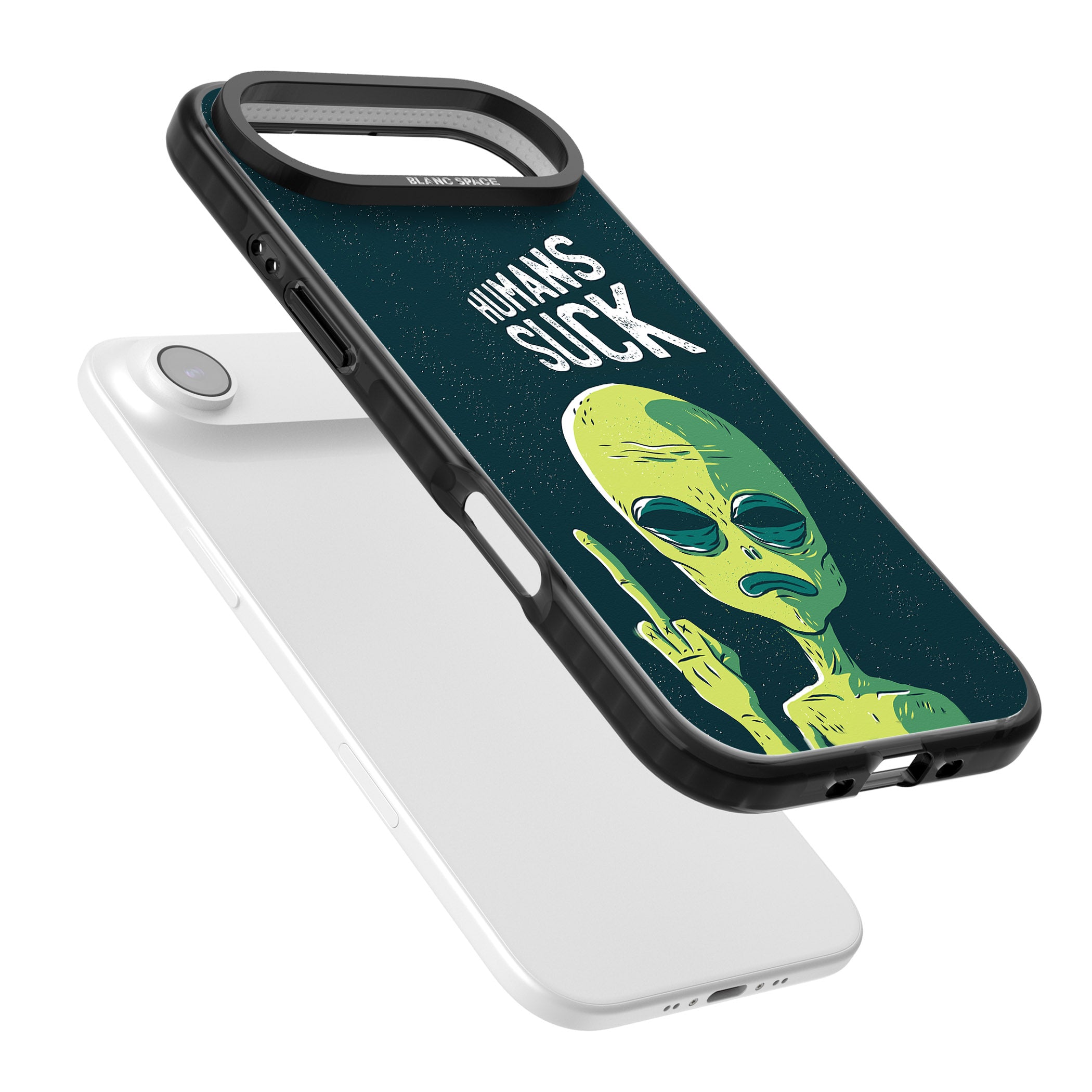 Humans Suck Alien iPhone 17 Air Impact Pro Black Phone Case Colours