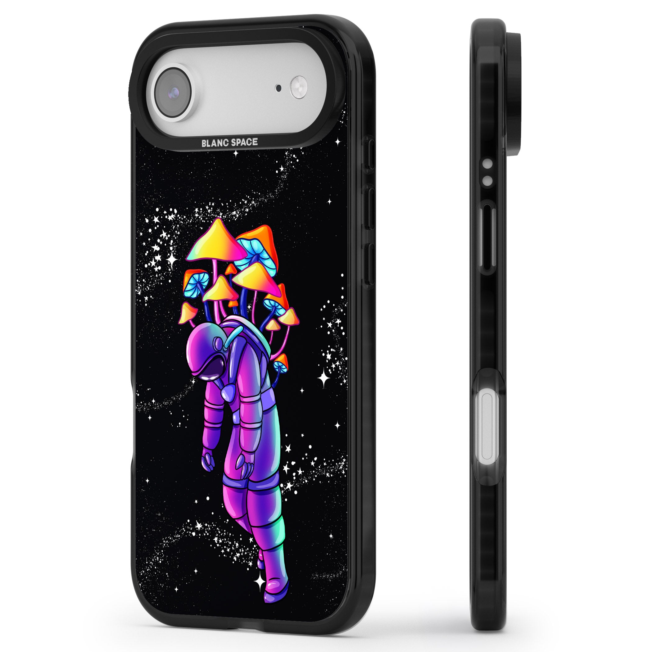 Space Mutation iPhone 17 Air Impact Pro Black Phone Case Side Profile