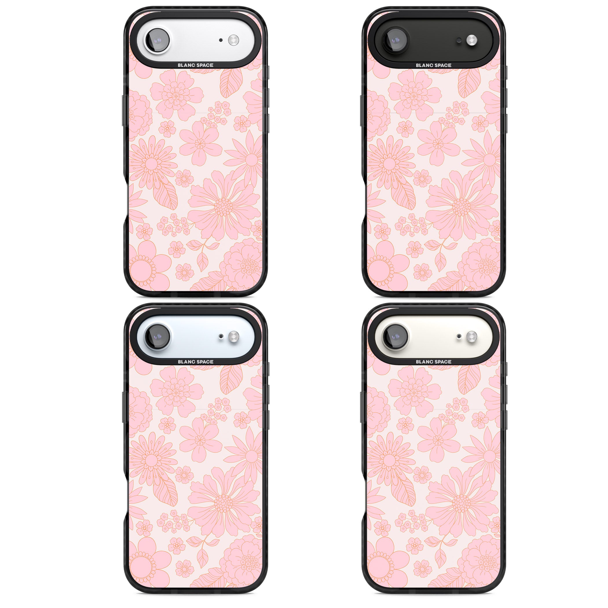 Gentle Pink Flowers iPhone 17 Air Impact Pro Black Phone Case APT Impact Protection