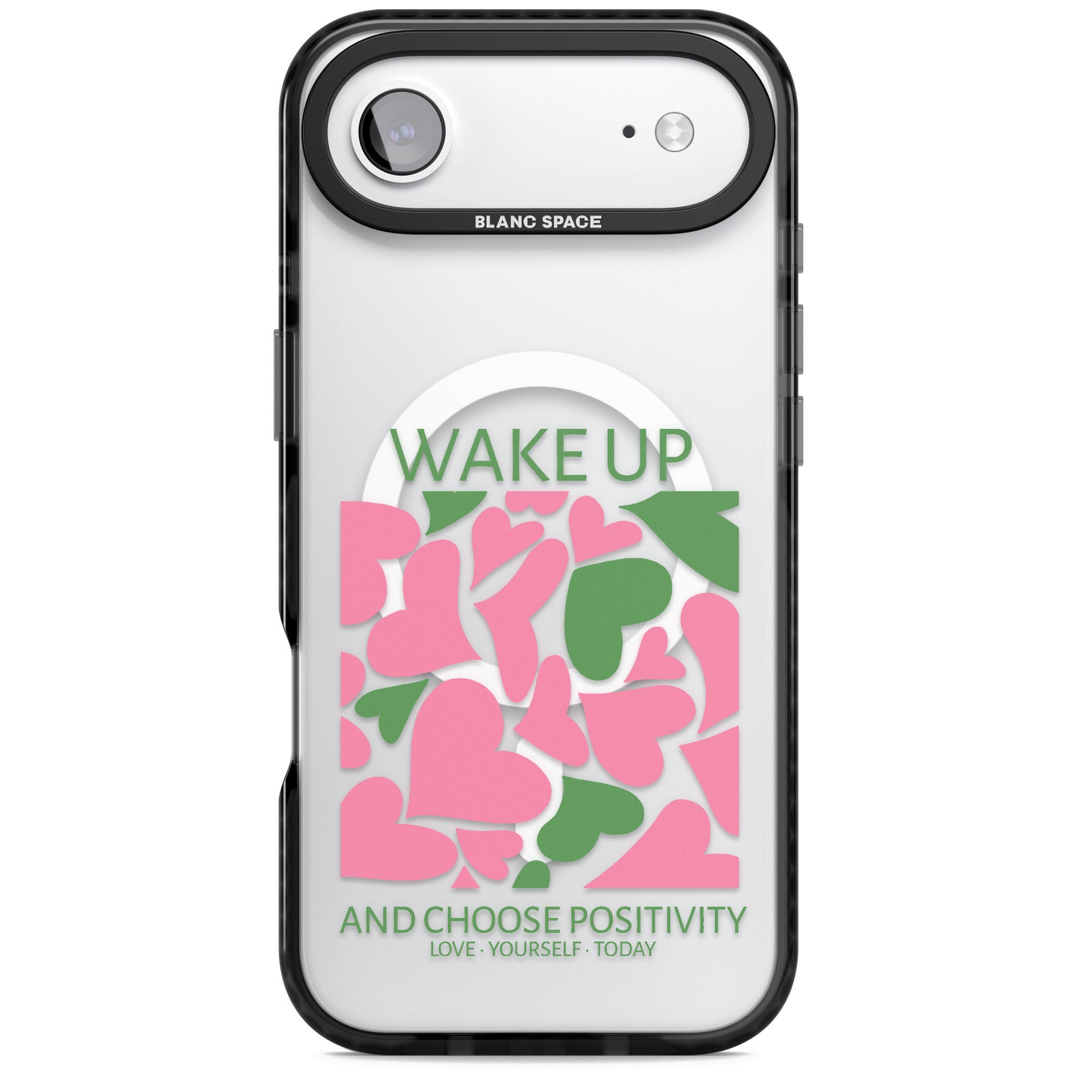 Wake Up And Choose Positivity iPhone 17 Air Impact Pro Black Phone Case