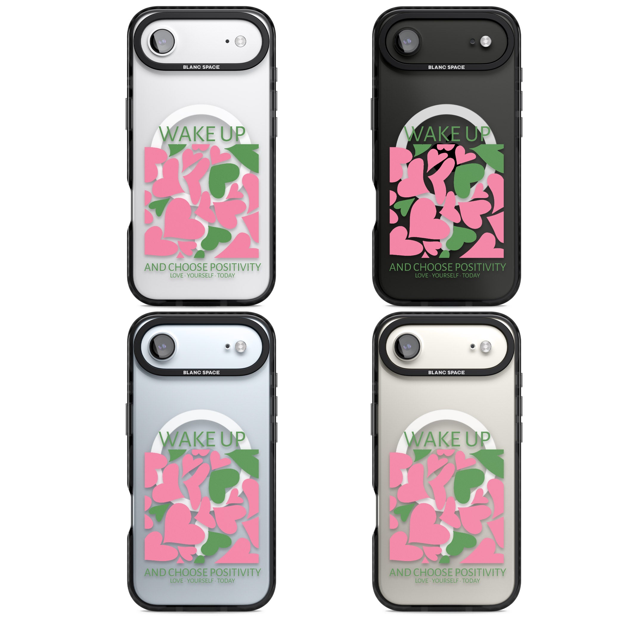 Wake Up And Choose Positivity iPhone 17 Air Impact Pro Black Phone Case APT Impact Protection