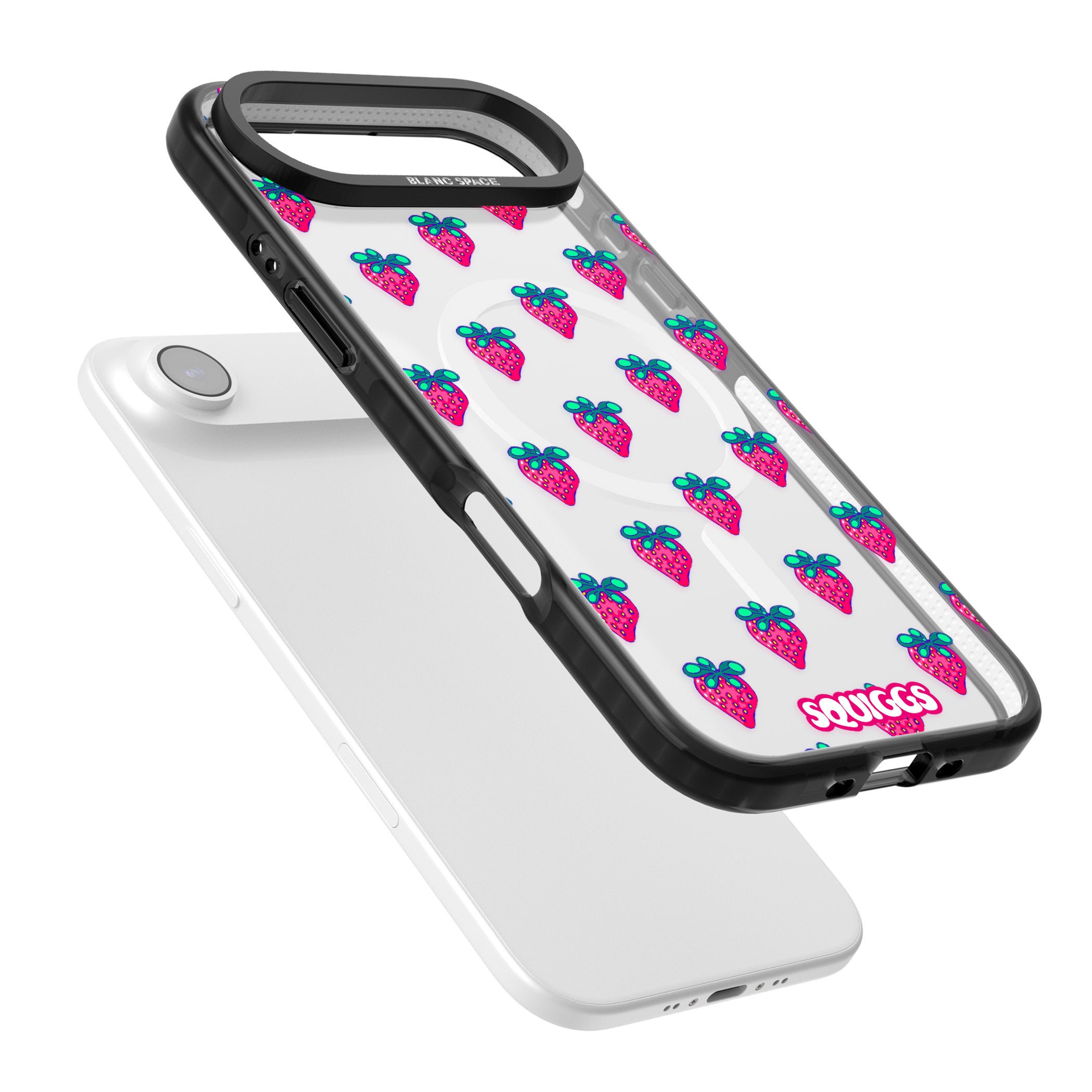 Strawberry Patch iPhone 17 Air Impact Pro Black Phone Case Colours