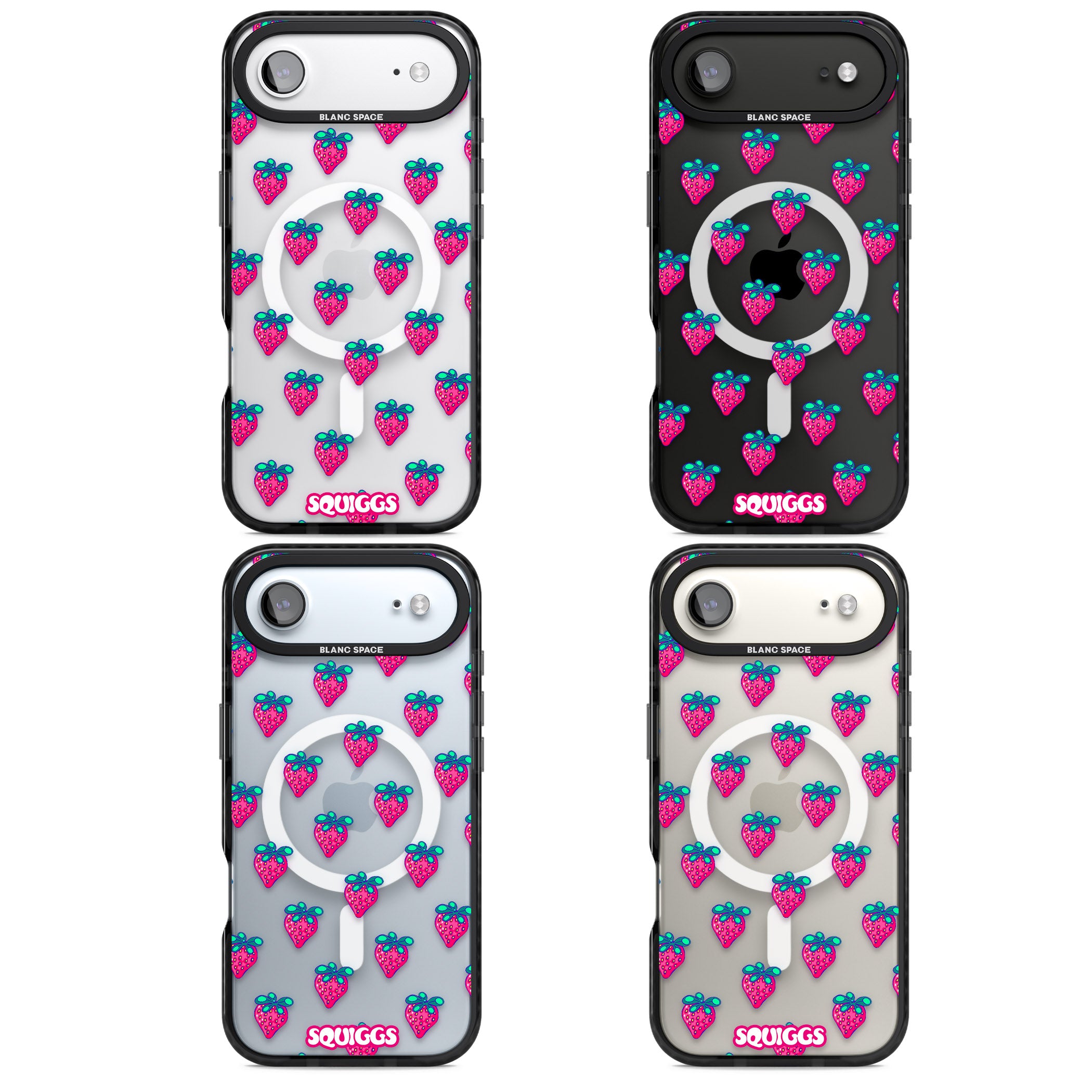Strawberry Patch iPhone 17 Air Impact Pro Black Phone Case APT Impact Protection