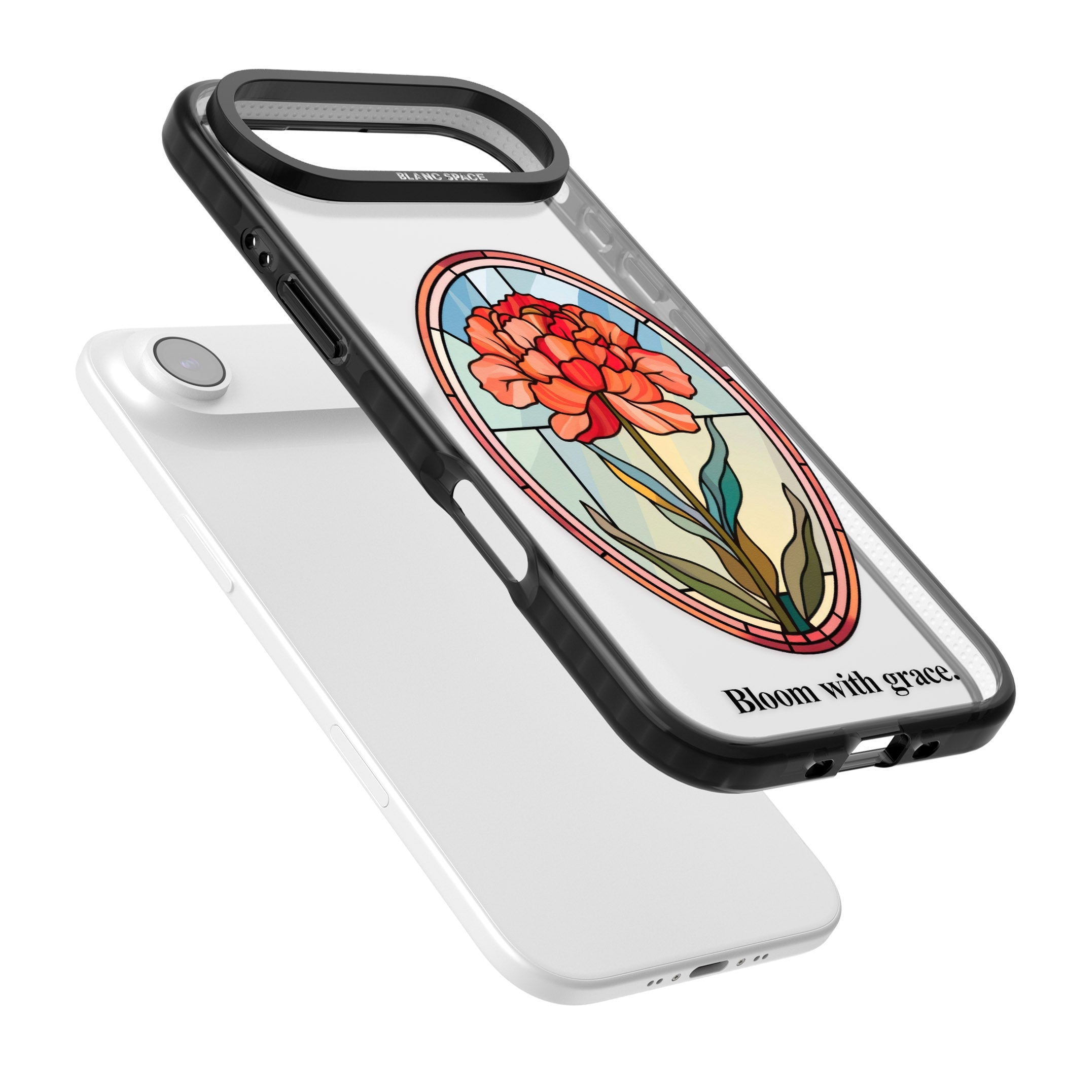 Bloom With Grace iPhone 17 Air Impact Pro Black Phone Case Colours