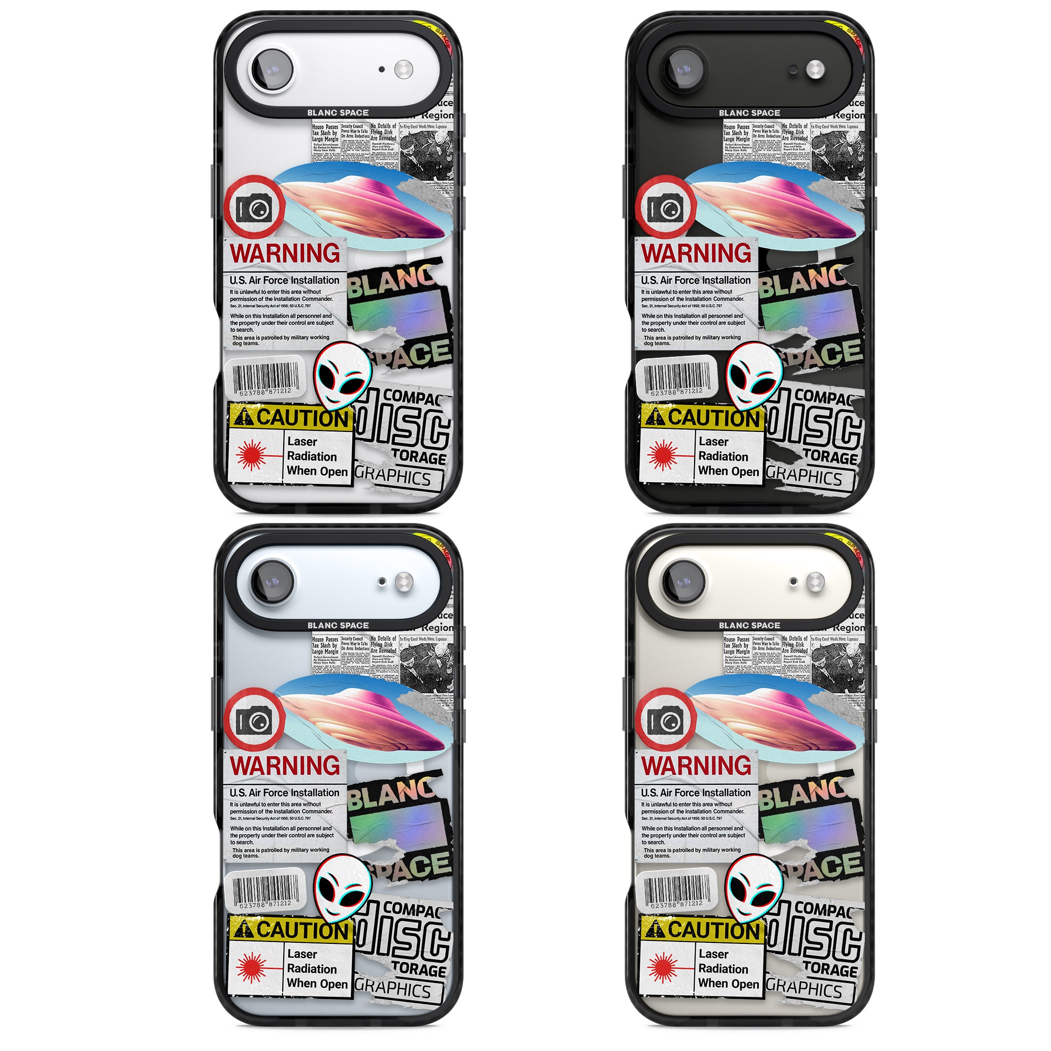 Cosmic Encounters iPhone 17 Air Impact Pro Black Phone Case APT Impact Protection