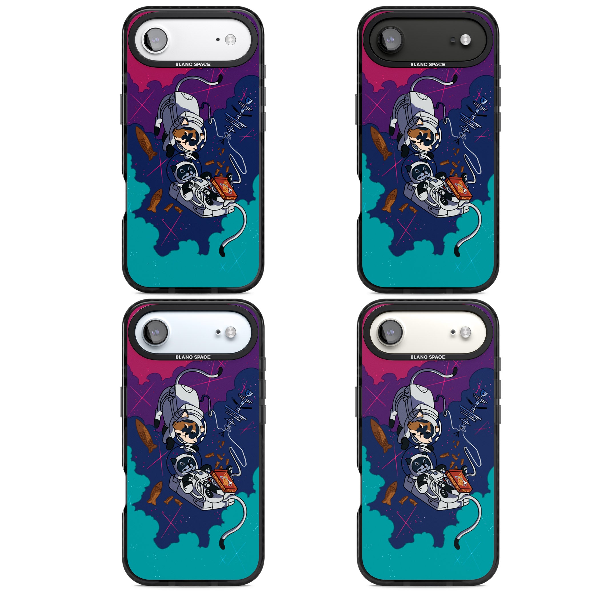 Cats In Space iPhone 17 Air Impact Pro Black Phone Case APT Impact Protection