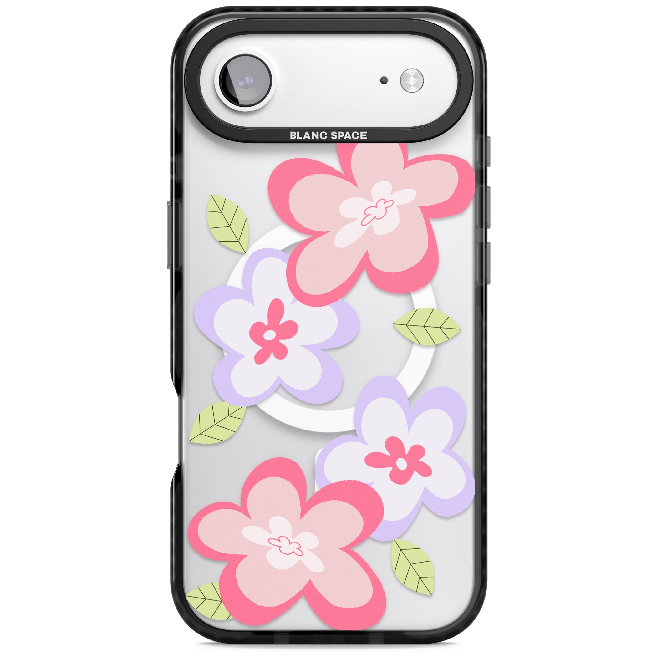 Funky Flowers iPhone 17 Air Impact Pro Black Phone Case