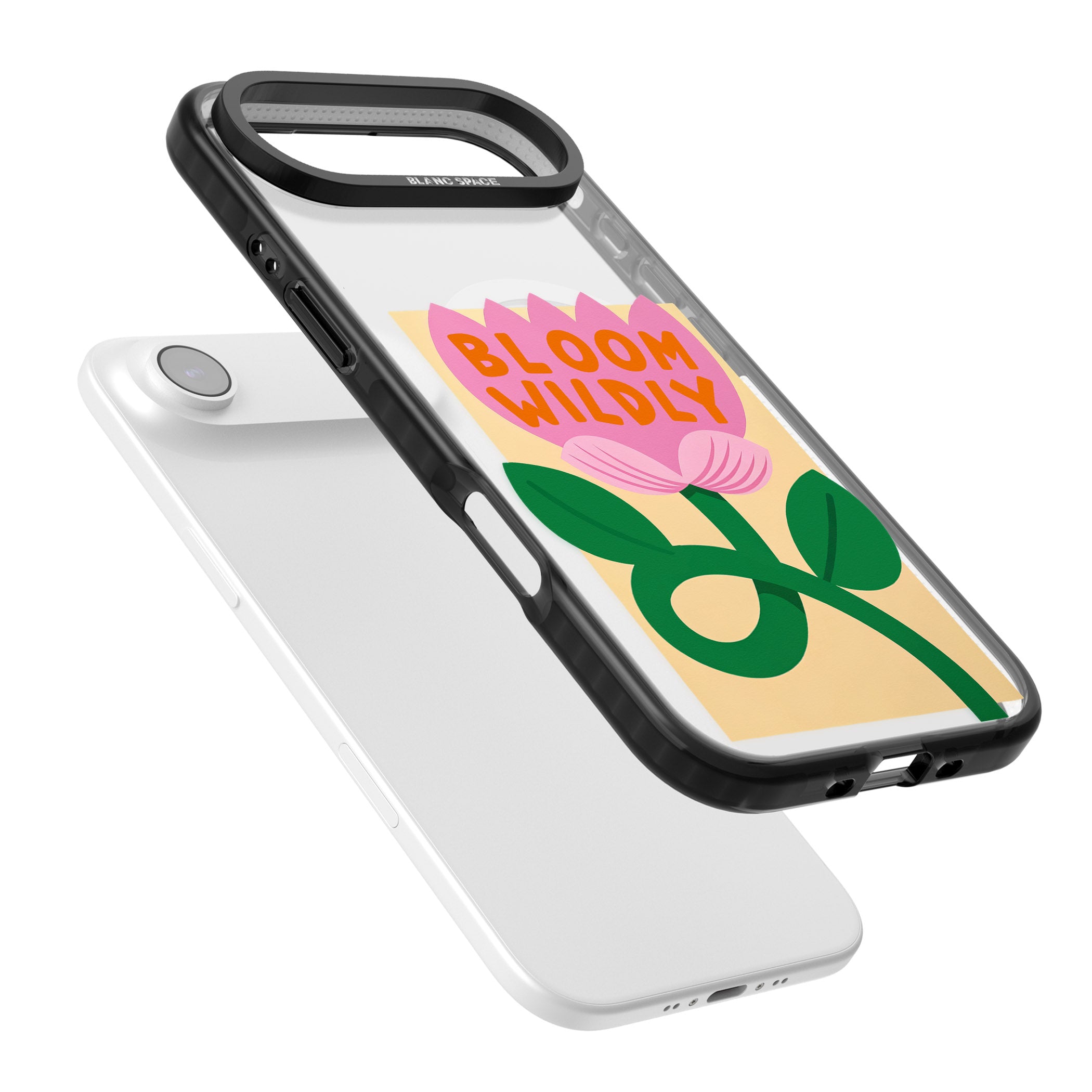 Bloom Wildly iPhone 17 Air Impact Pro Black Phone Case Colours