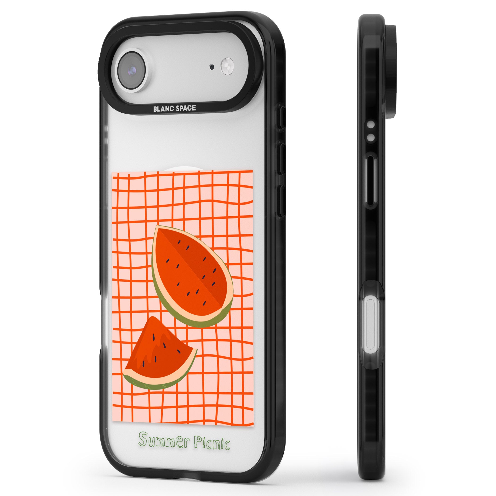 Summer Picnic iPhone 17 Air Impact Pro Black Phone Case Side Profile