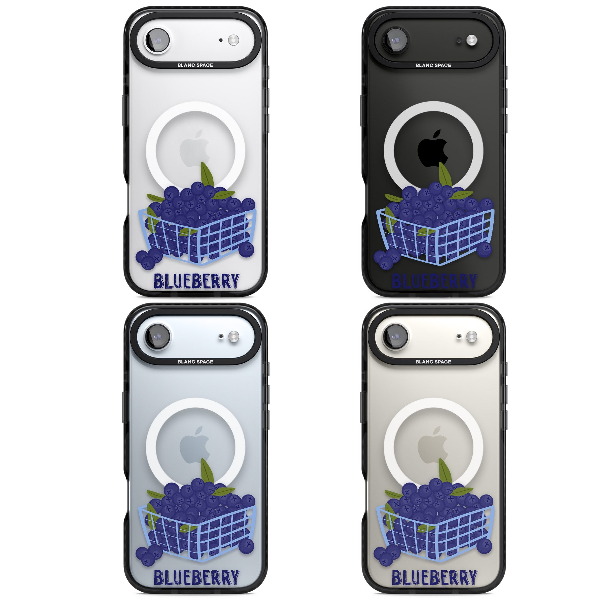 Blueberry Basket iPhone 17 Air Impact Pro Black Phone Case APT Impact Protection