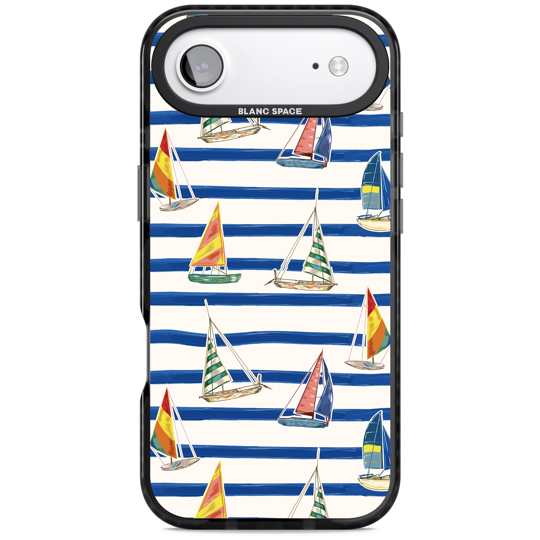 Coastal Sailboats iPhone 17 Air Impact Pro Black Phone Case