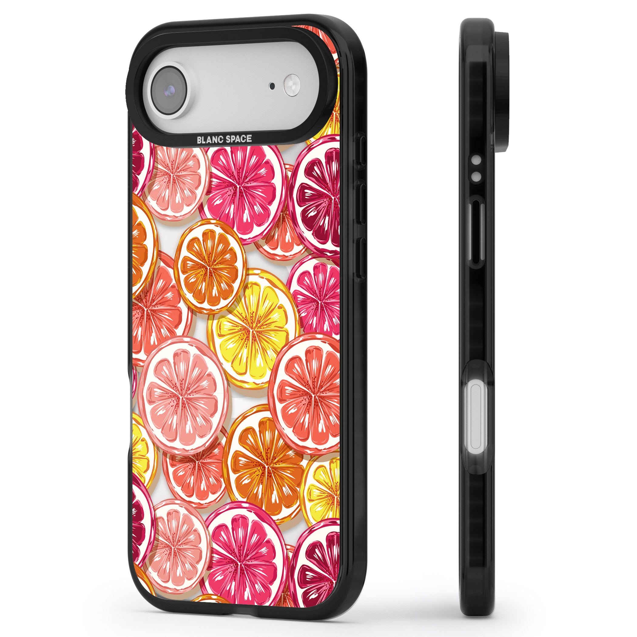Citrus Fiesta iPhone 17 Air Impact Pro Black Phone Case Side Profile