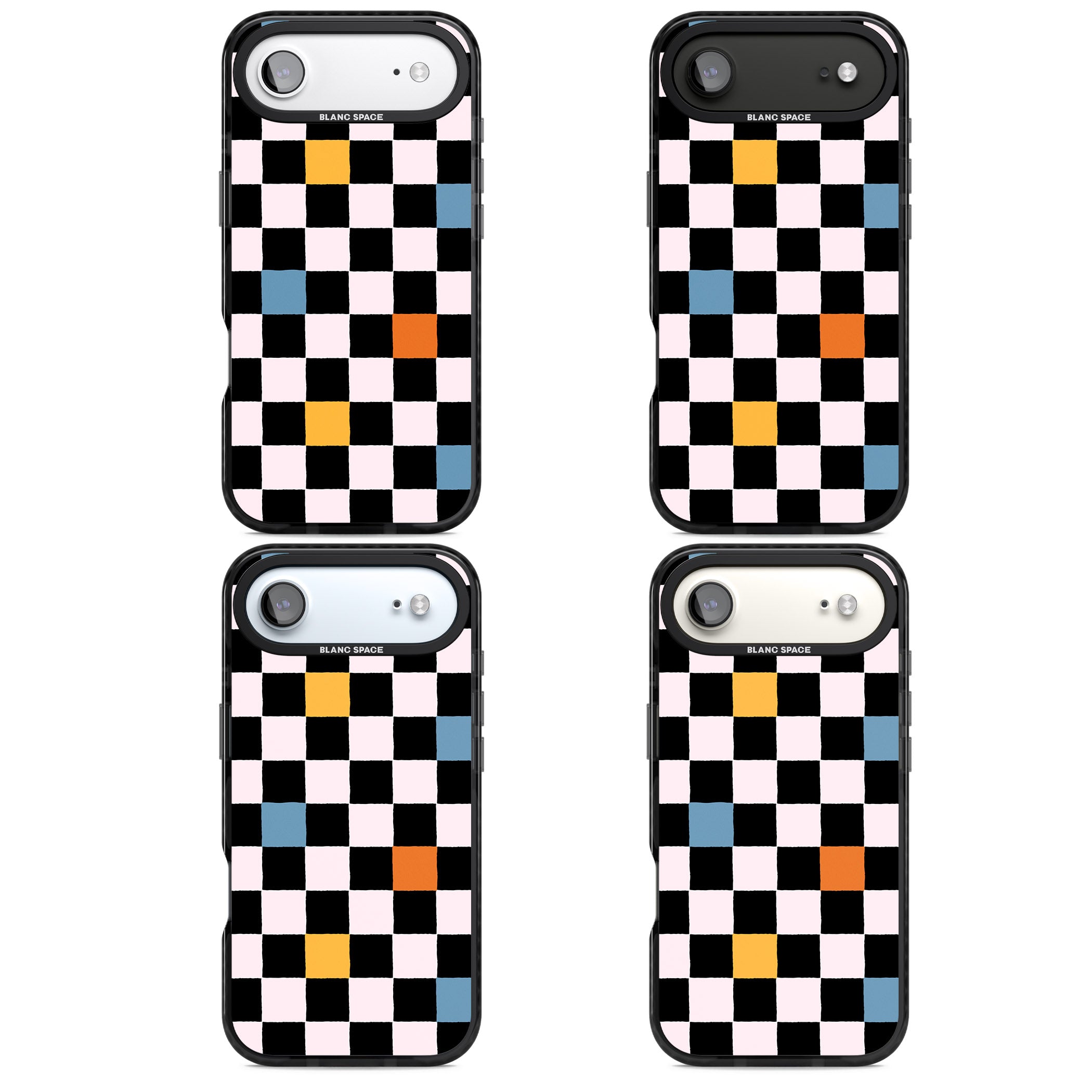 Vibrant Retro Checkered iPhone 17 Air Impact Pro Black Phone Case APT Impact Protection