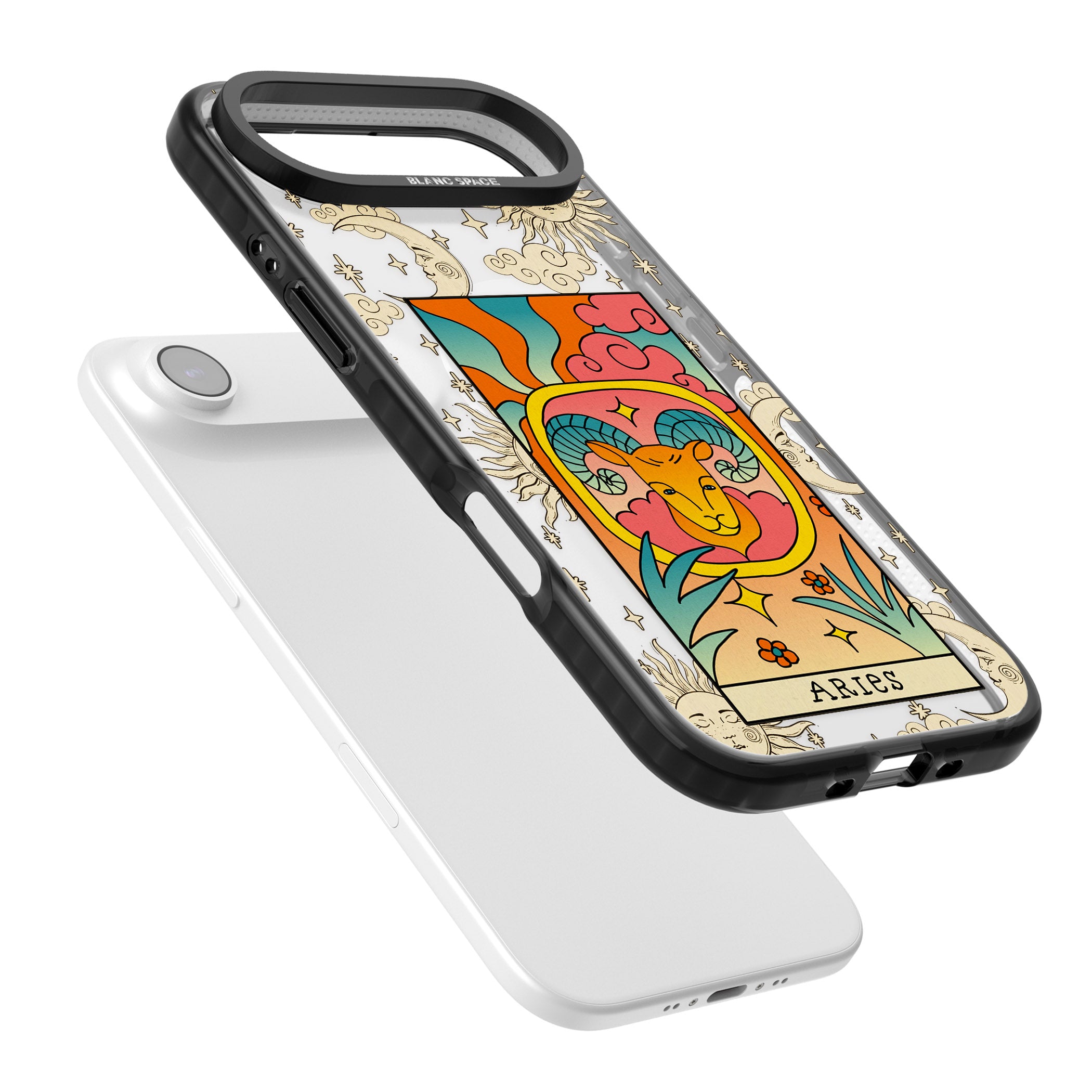 Celestial Zodiac Aries iPhone 17 Air Impact Pro Black Phone Case Colours