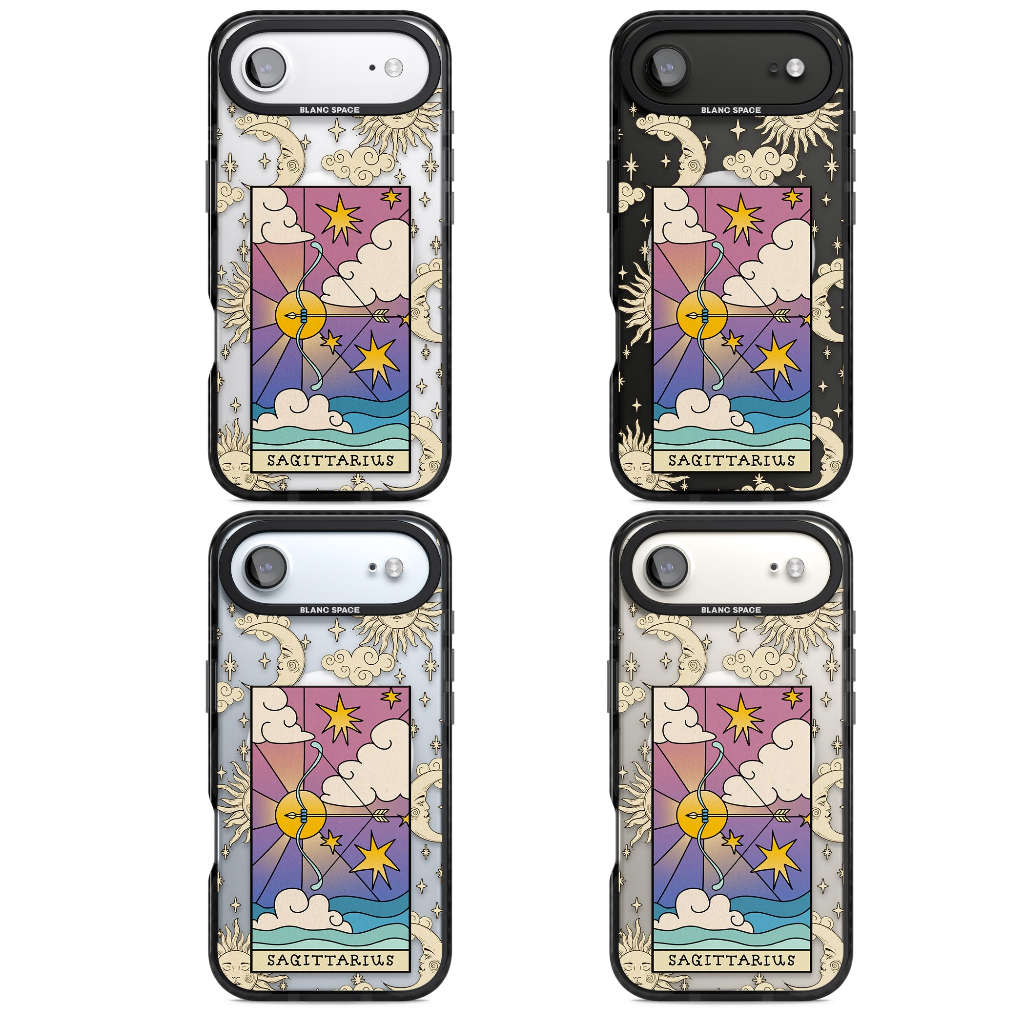 Celestial Zodiac Sagittarius iPhone 17 Air Impact Pro Black Phone Case APT Impact Protection