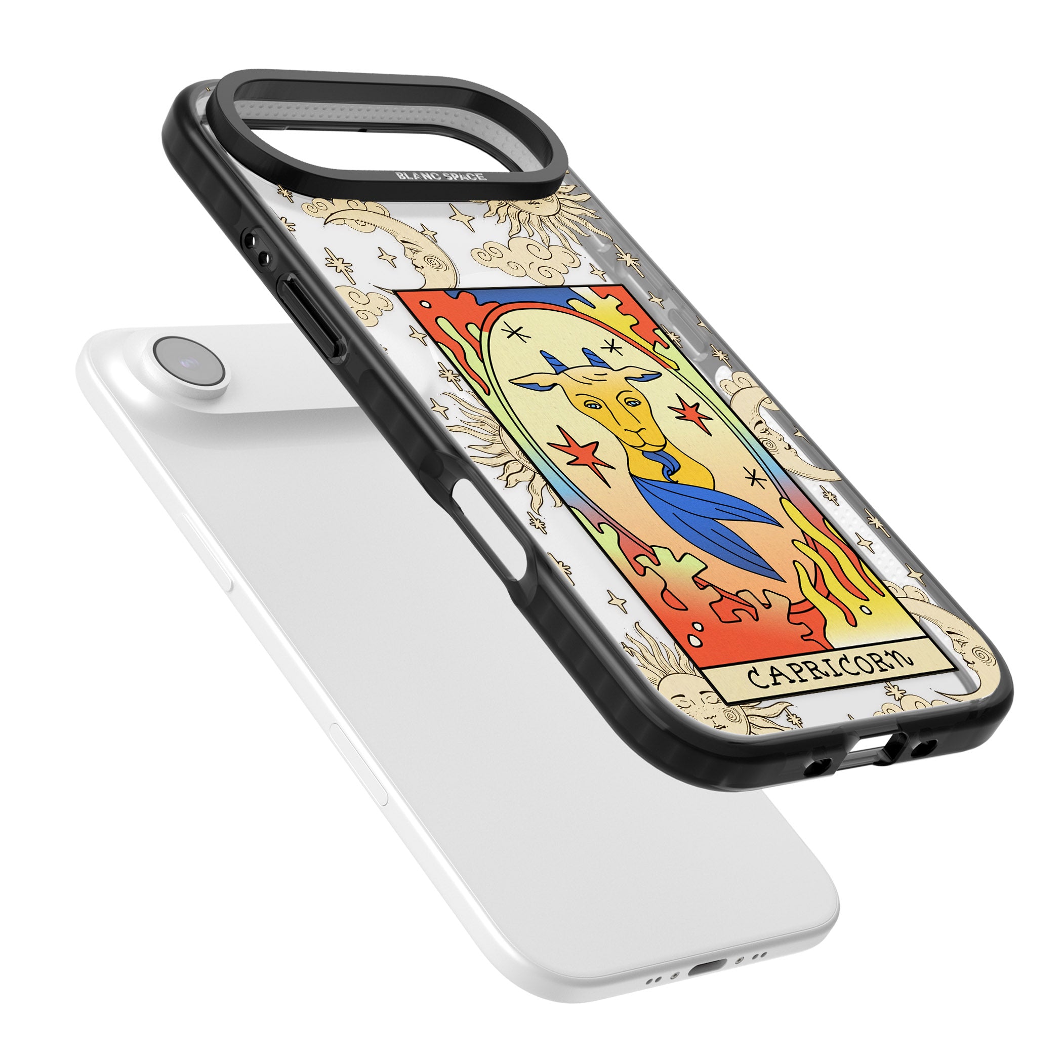 Celestial Zodiac Capricorn iPhone 17 Air Impact Pro Black Phone Case Colours